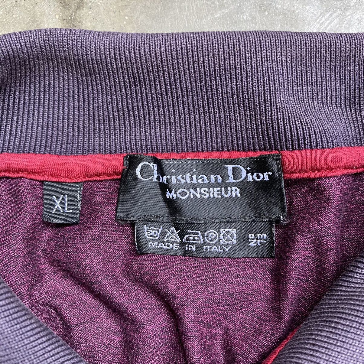 Christian Dior Monsieur 1990s Christian Dior Monsieur Maron Polo LS Shirts Size US L / EU 52-54 / 3 - 7 Thumbnail