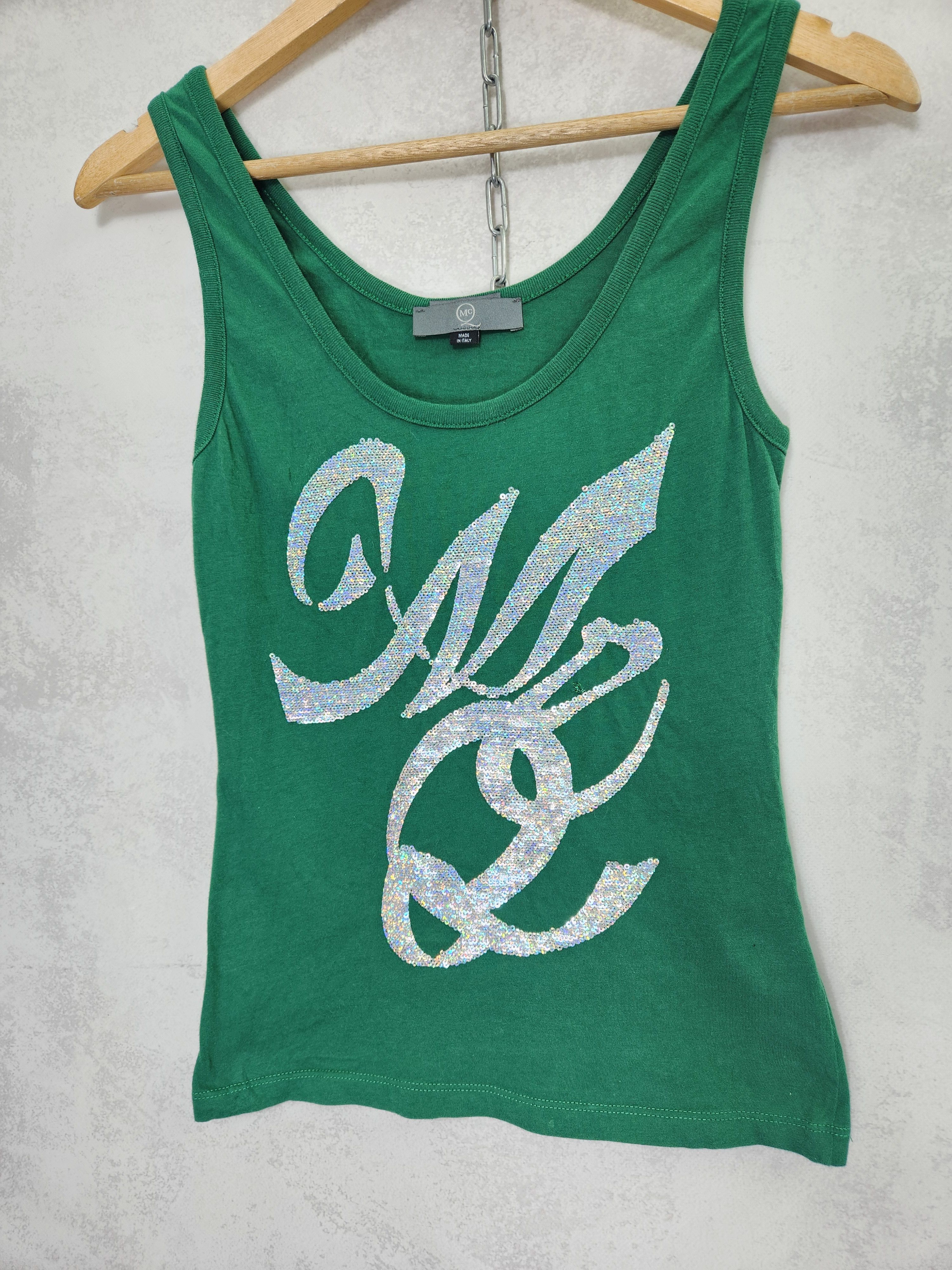 Alexander McQueen Alexander mcqueen green big logo tank top size XS Size XS / US 0-2 / IT 36-38 - 2 Thumbnail
