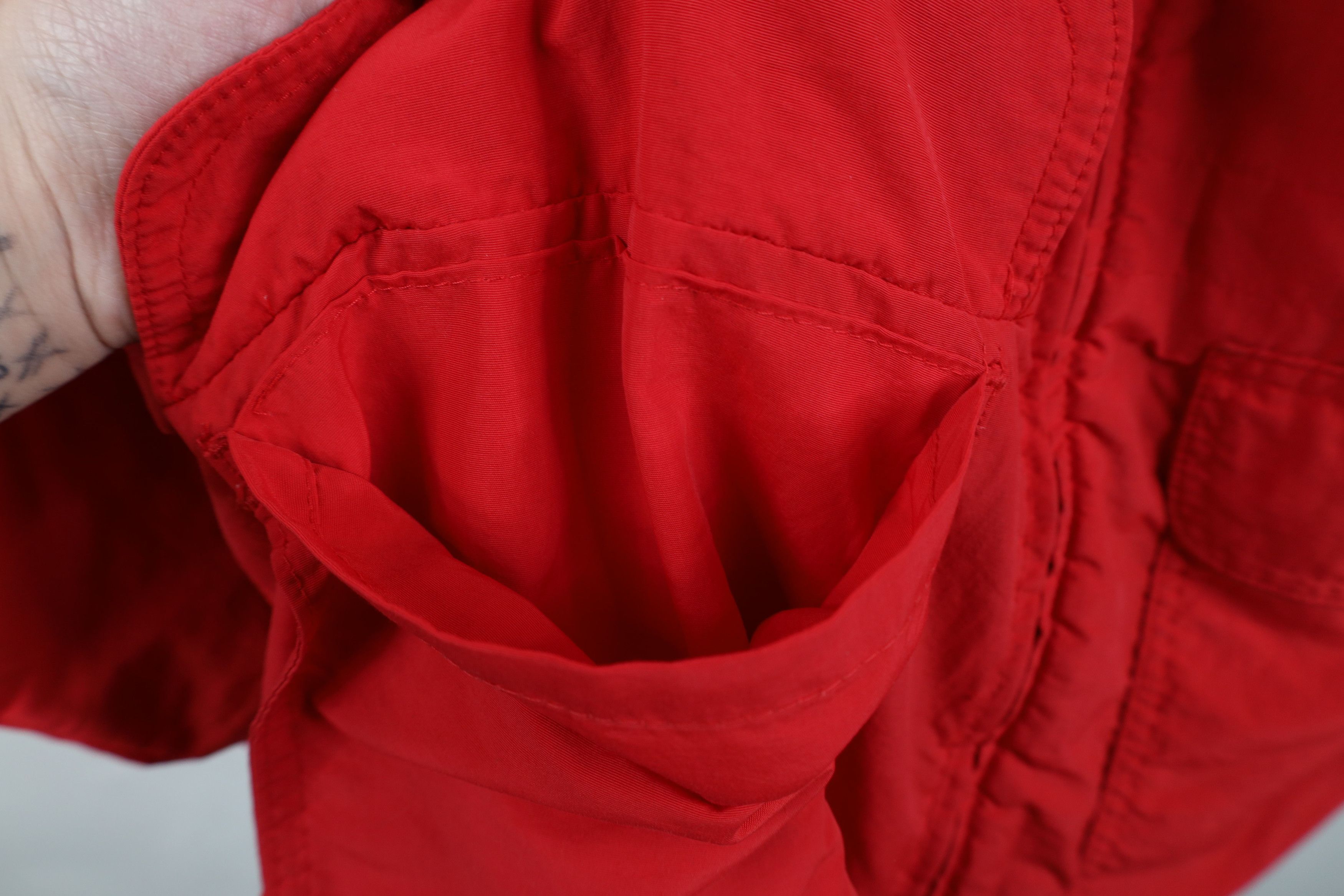 J.Crew Vintage 90s J Crew Lined Chore Barn Parka Jacket Red USA Size US L / EU 52-54 / 3 - 8 Thumbnail