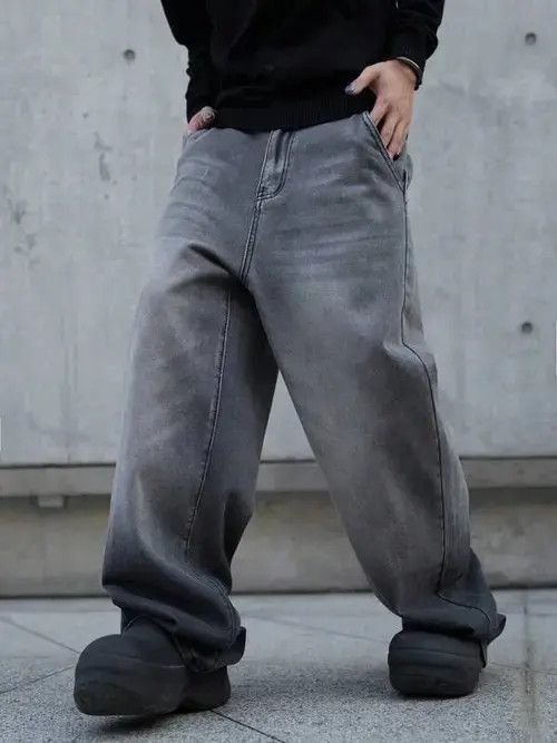 Jean Kubota x Mako Skater Washed Drip Baggy Denim Jeans Size US 32 / EU 48 - 3 Thumbnail