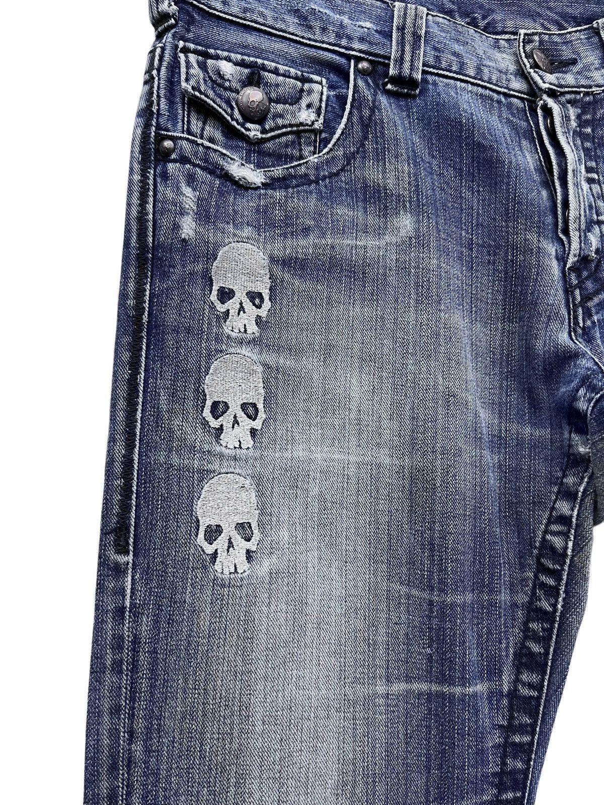 Seditionaries 💀Seditionaries Punk Skulls Embroidery Distressed Flare Size US 32 / EU 48 - 2 Thumbnail