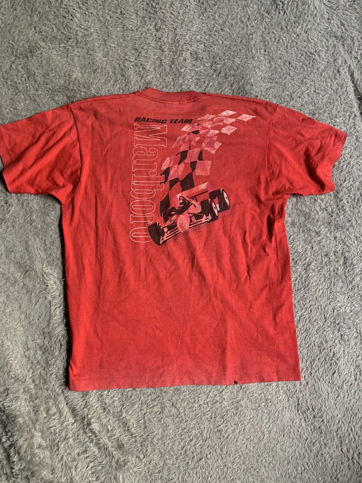Marlboro Vintage 90s Marlboro faded distressed Racing Promo Tee Size US XL / EU 56 / 4 - 7 Thumbnail