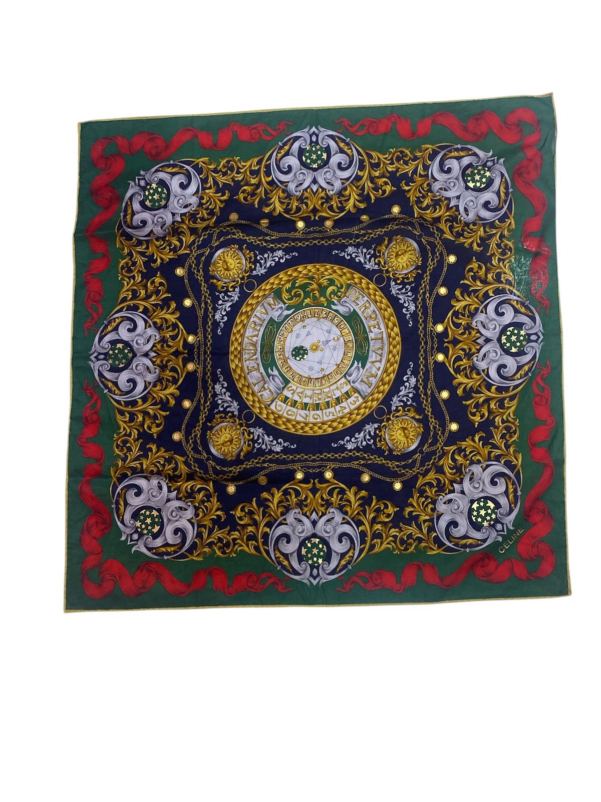 Celine × Vintage Vintage Celine Scarf Silk 20.5x21 inches Size ONE SIZE - 2 Thumbnail