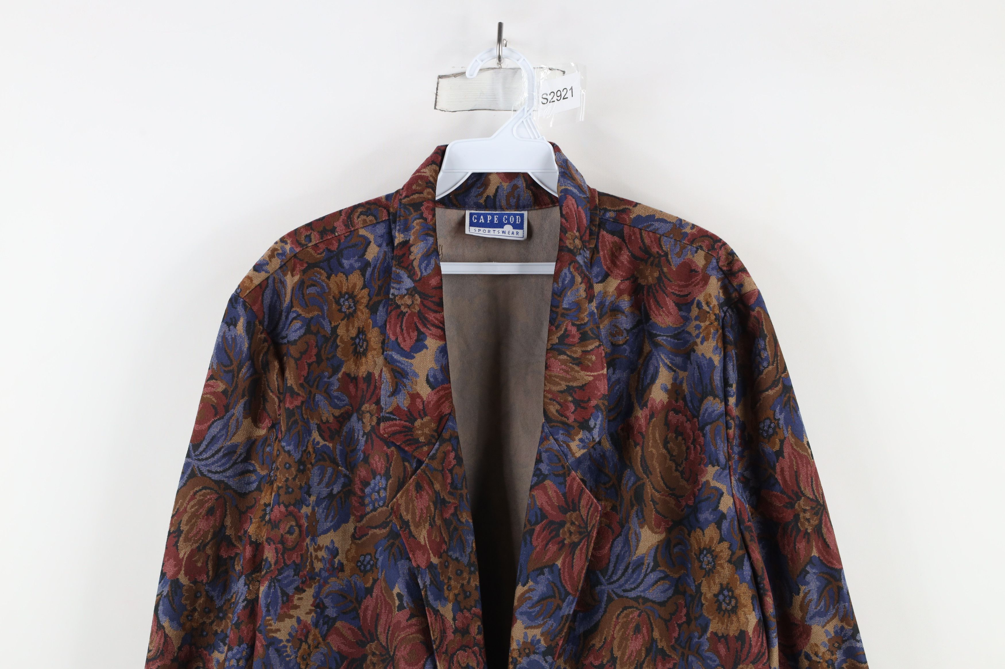 Vintage Vintage 90s Streetwear Floral One Button Blazer Jacket USA Size XXL / US 16-18 / IT 52-54 - 2 Thumbnail