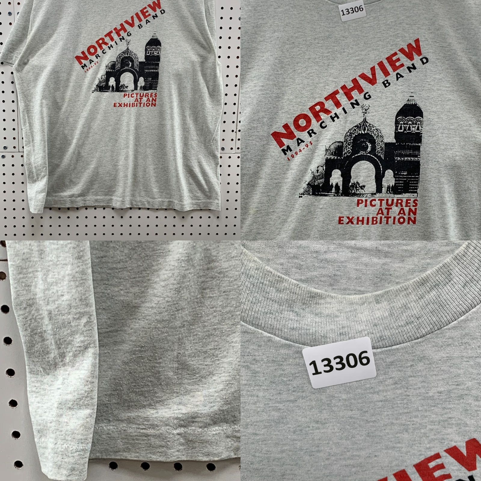 Fruit Of The Loom VINTAGE Northview Marching Band Gray T-Shirt Adult XL Short Sleeve Crew Neck Single Stitch 90s Logo Dreams In Motion Mens/Womens Size US XL / EU 56 / 4 - 8 Thumbnail