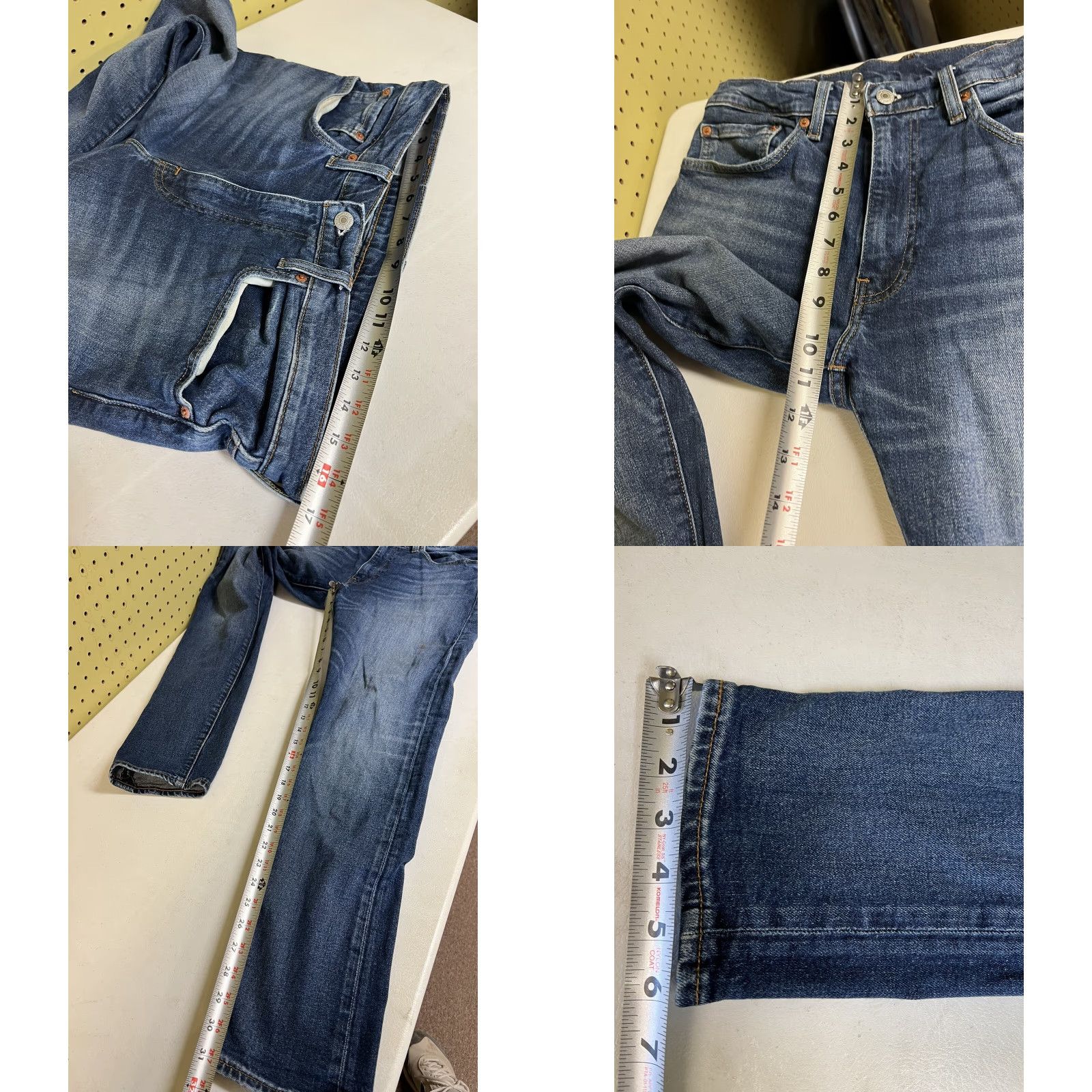 Levi's LEVI'S 512 Premium Jeans Slim Tapered Black Denim Mens 34x34 34 34in Inseam Slim Regular Size US 34 / EU 50 - 8 Thumbnail