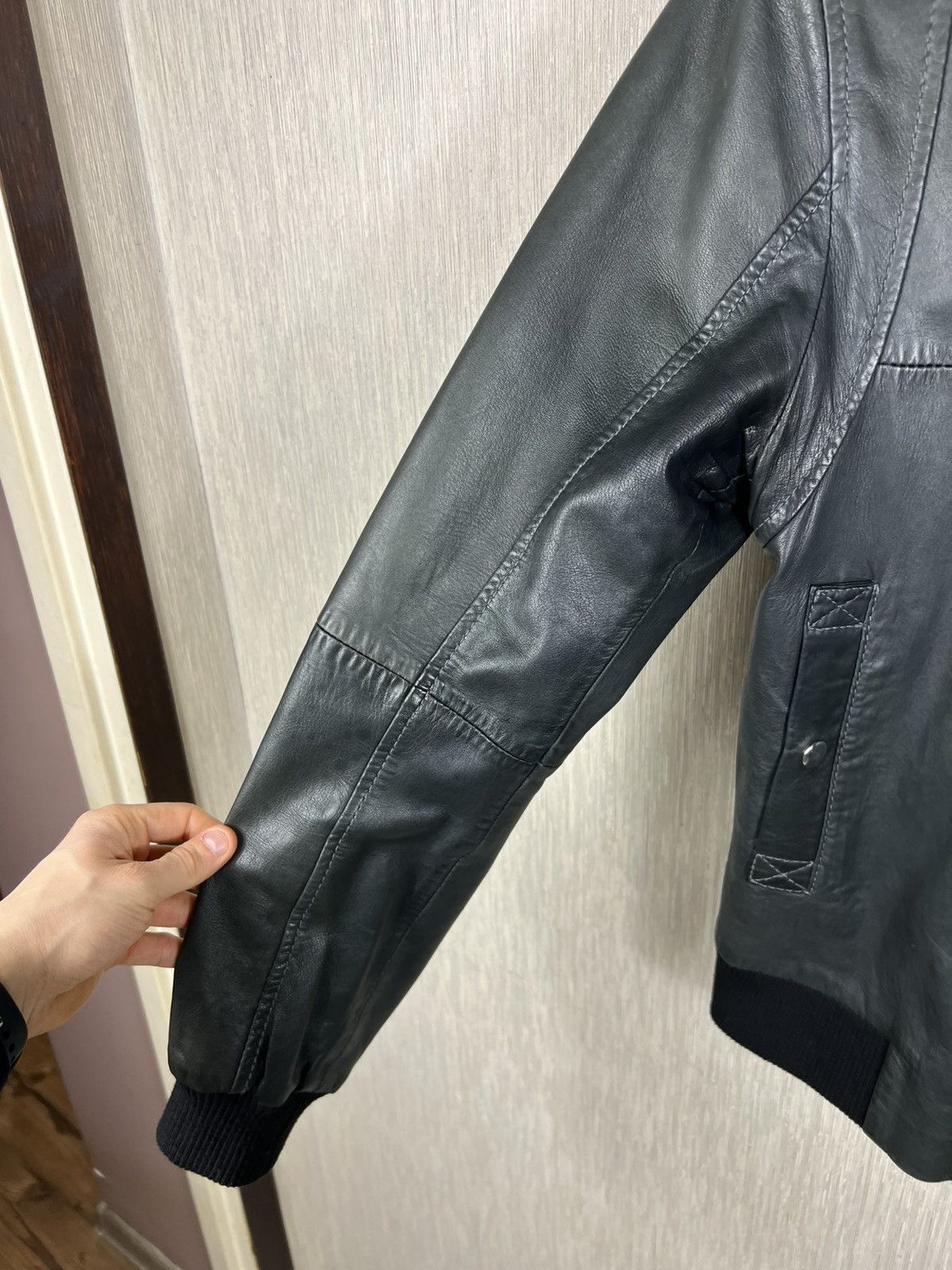 GOOSECRAFT Vintage Goose Craft bomber leather jacket double zip Size US L / EU 52-54 / 3 - 13 Thumbnail