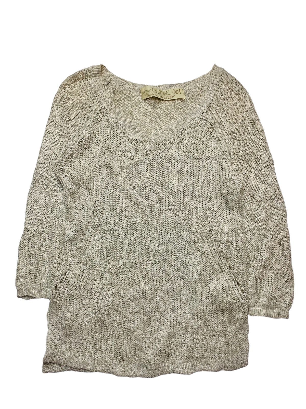 image of If Six Was Nine x Le Grande Bleu L G B 2000S Goa - Knitted Top Homeless Style in White (Size Medium