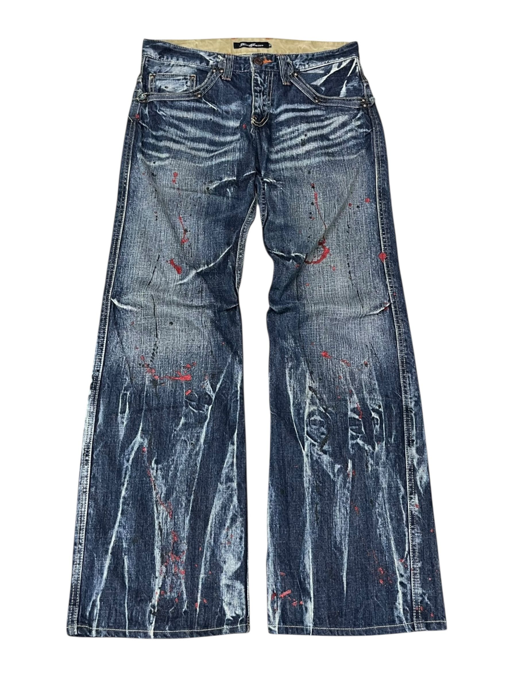 Fashion Victim Root Three Style Grunge Whisker Glitter Splatter Flare Size US 30 / EU 46 - 2 Thumbnail