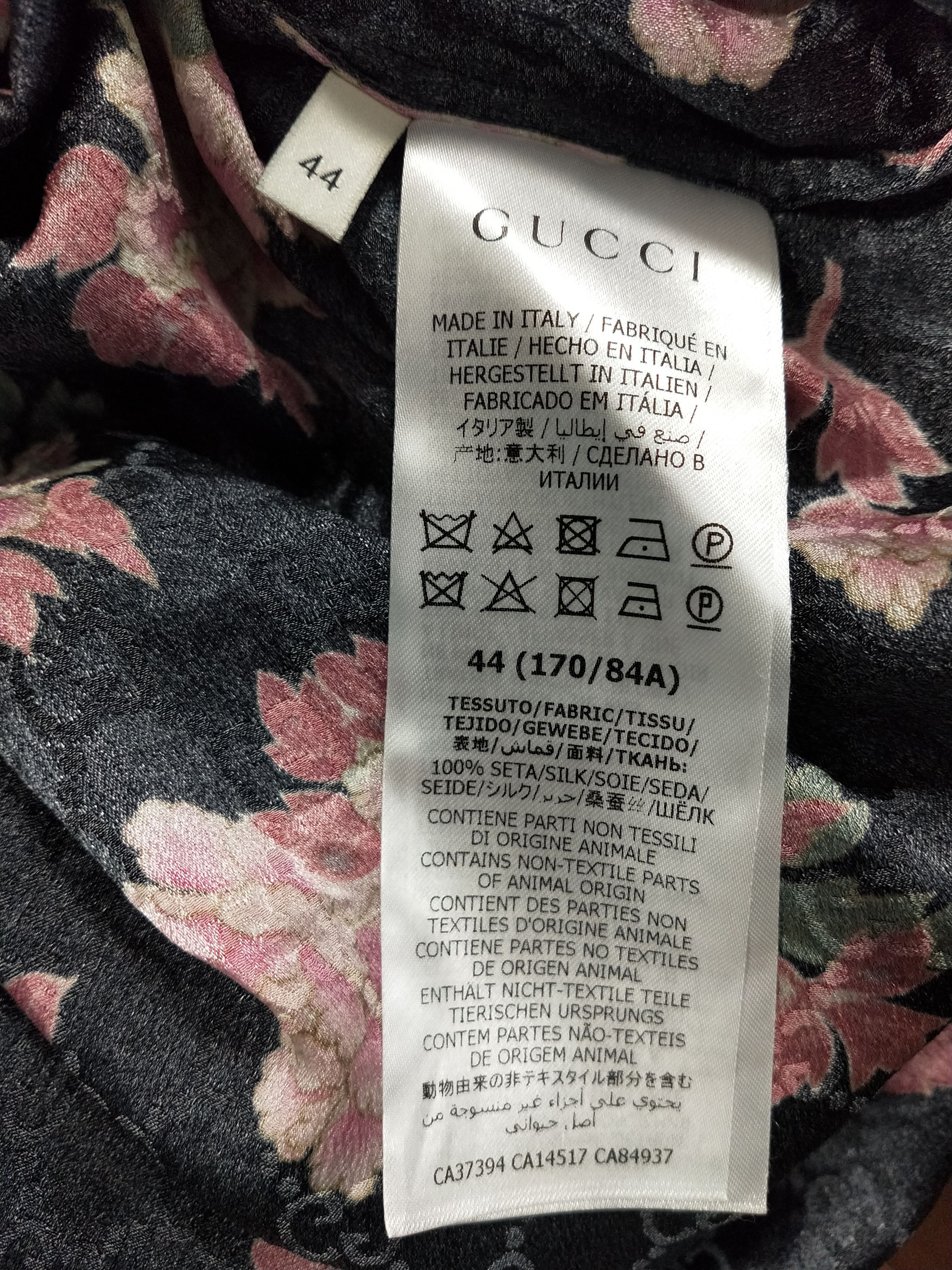 Gucci Peony Print Silk Shirt Size US M / EU 48-50 / 2 - 5 Thumbnail
