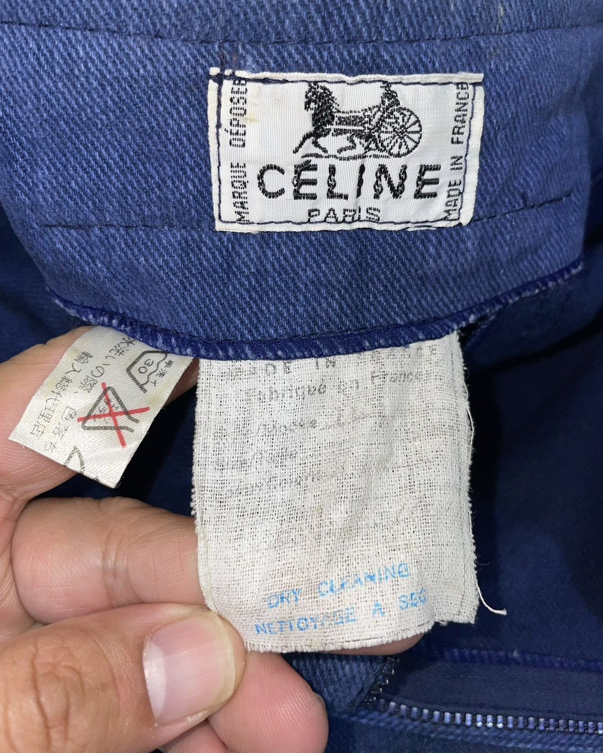 Celine Vintage Celine Paris Denim Skirt Size 24" / US 00 / IT 34 - 5 Thumbnail