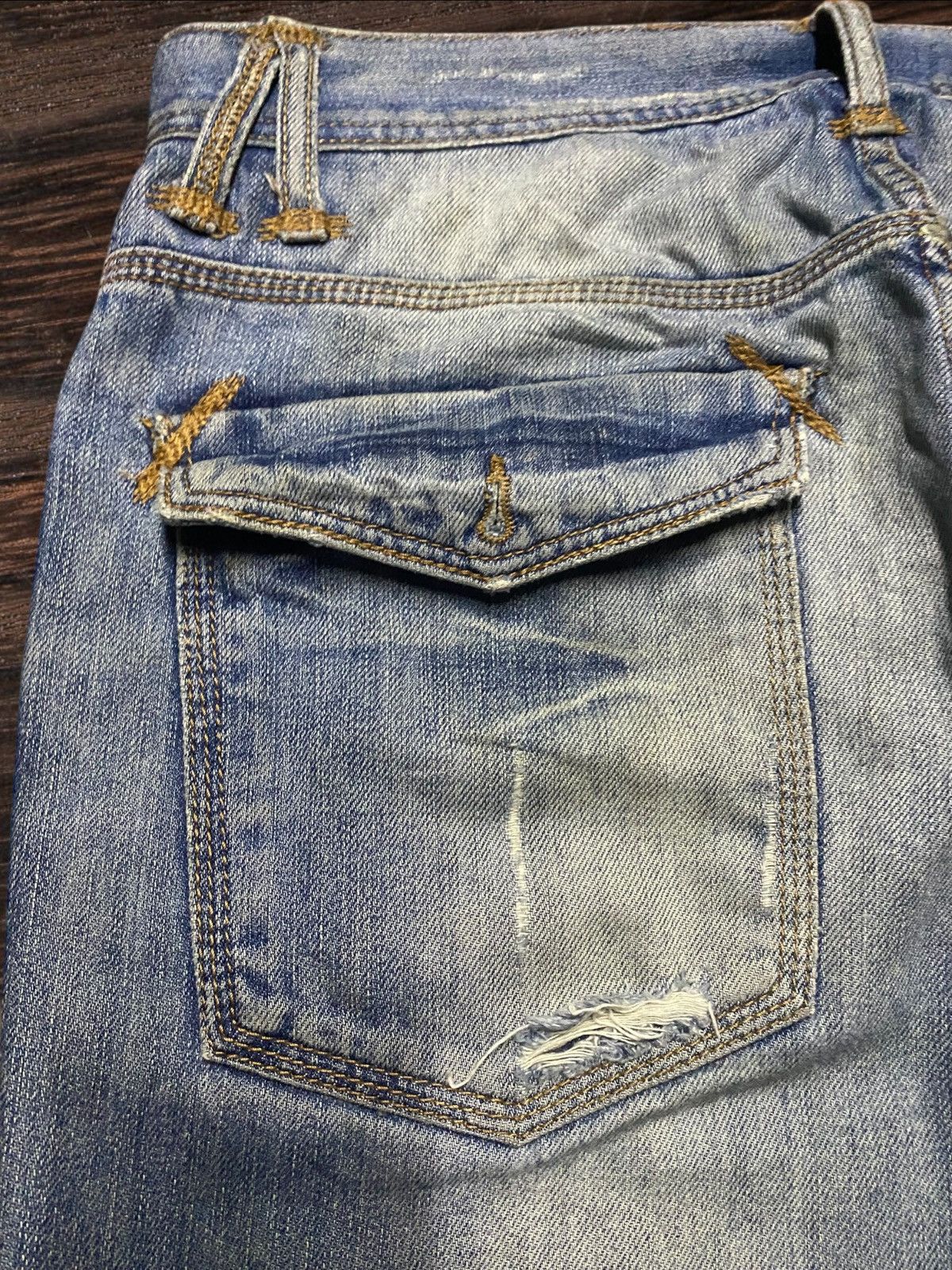 Rhude × Zara Vintage Reg Trademark Zara Jeans Distressed Loose Jeans Size US 33 - 12 Thumbnail