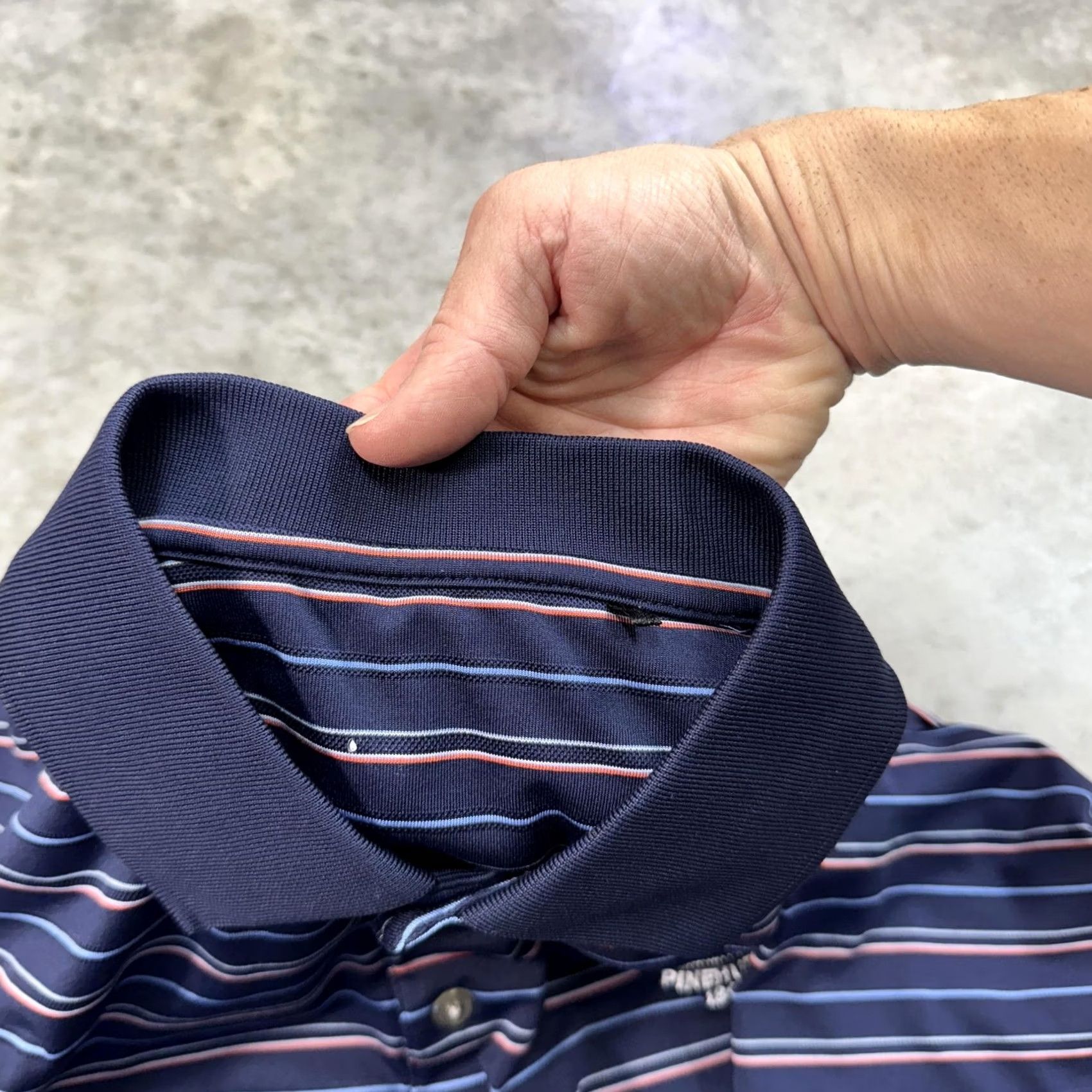 Vintage Pinehurst Polo Shirt Mens XL Blue Striped Golf Performance Stretch Shirt Size US M / EU 48-50 / 2 - 4 Thumbnail