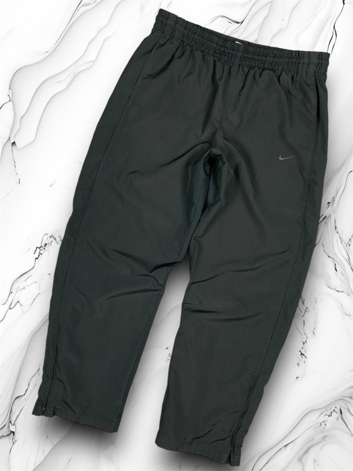 Nike × Vintage Vintage 00s Nike swoosh y2k nylon drill track pants Size US 35 - 3 Thumbnail