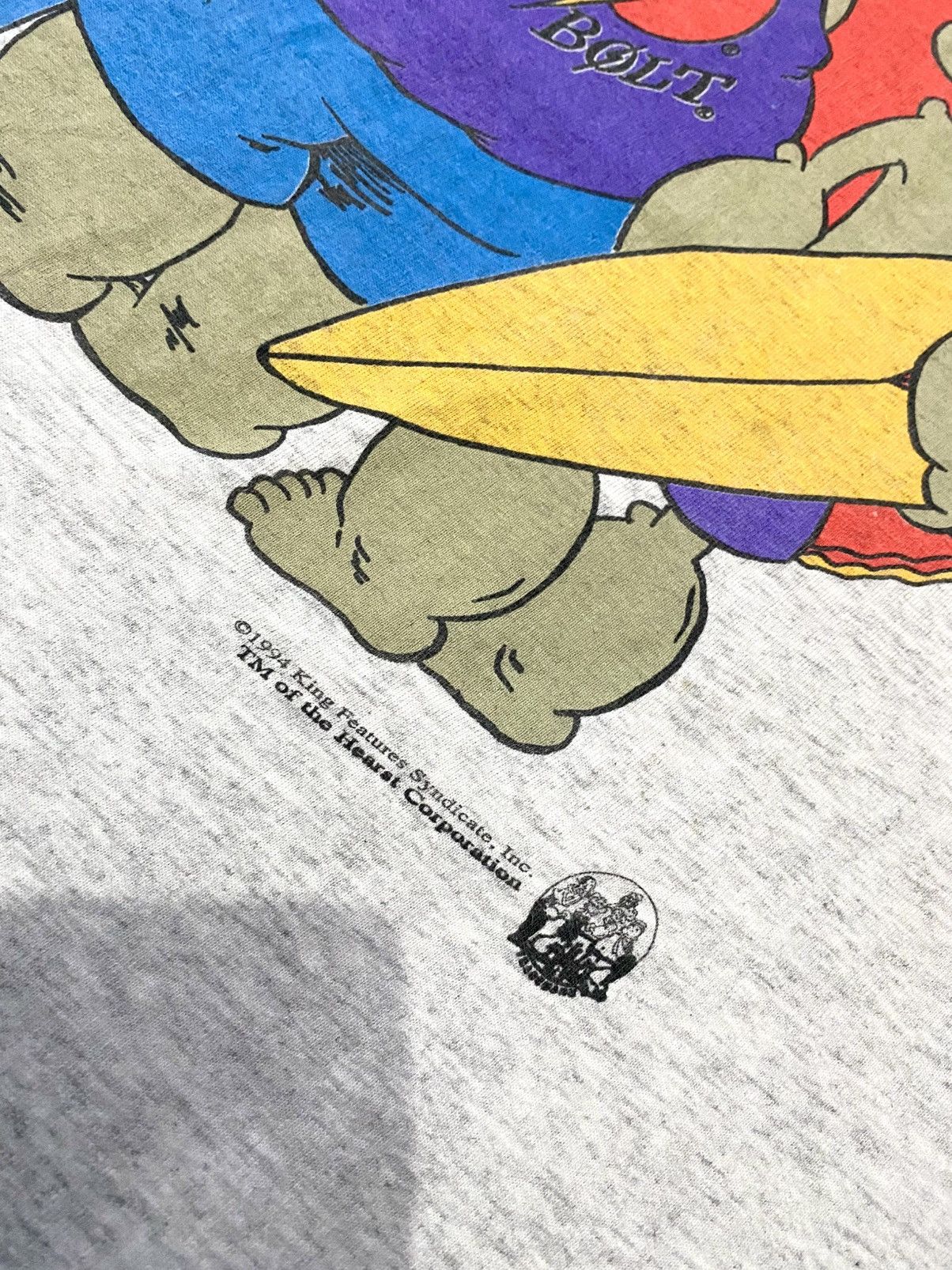 Cartoon Network × Lightning Bolt × Vintage Vintage 1994 Popeye & Brutus Surfboard Tshirt Lightning Bolt Size US L / EU 52-54 / 3 - 6 Thumbnail