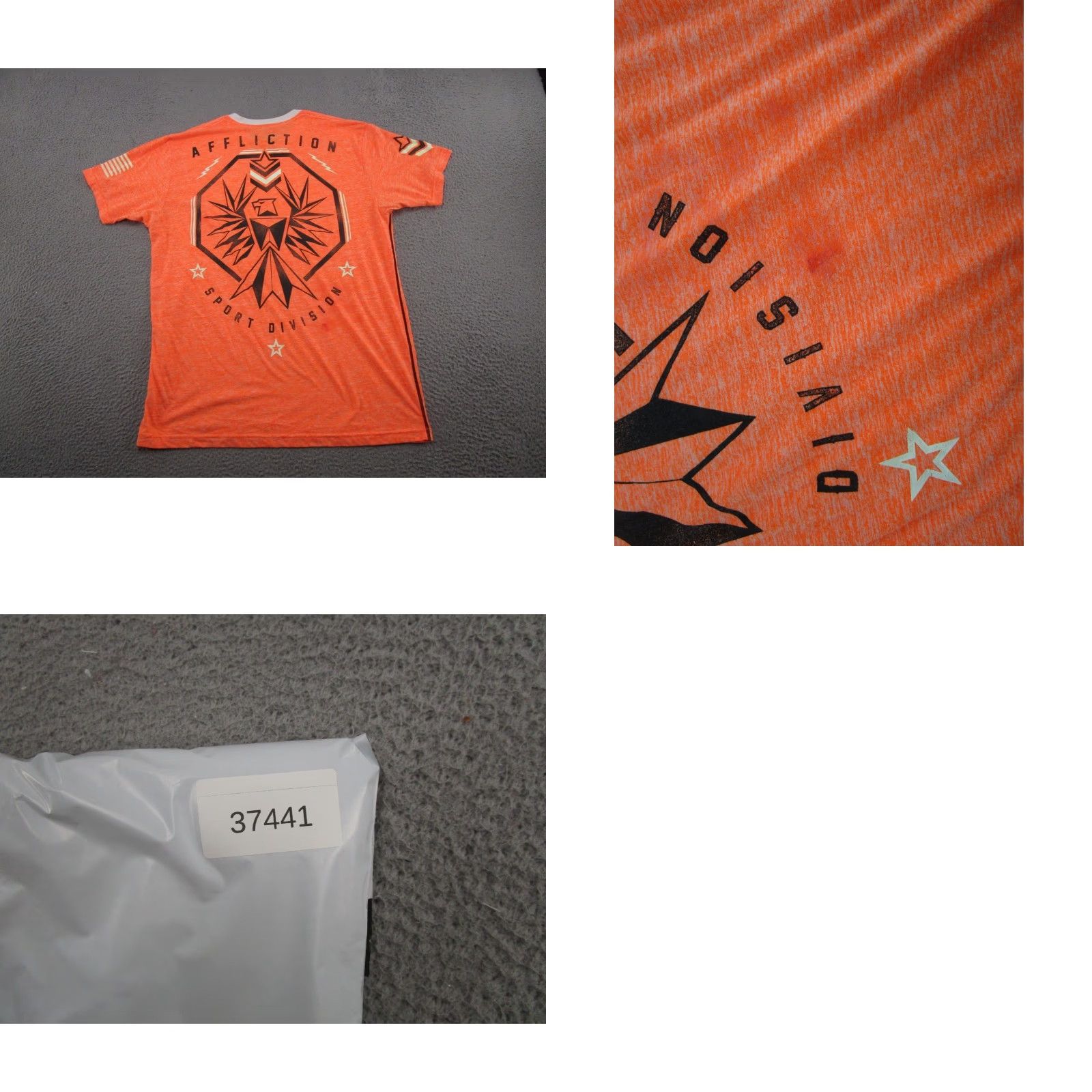 Affliction Affliction T-Shirt Sports Division Double Sided Spell Out Mens Size 3XL Orange Size US XXL / EU 58 / 5 - 8 Thumbnail