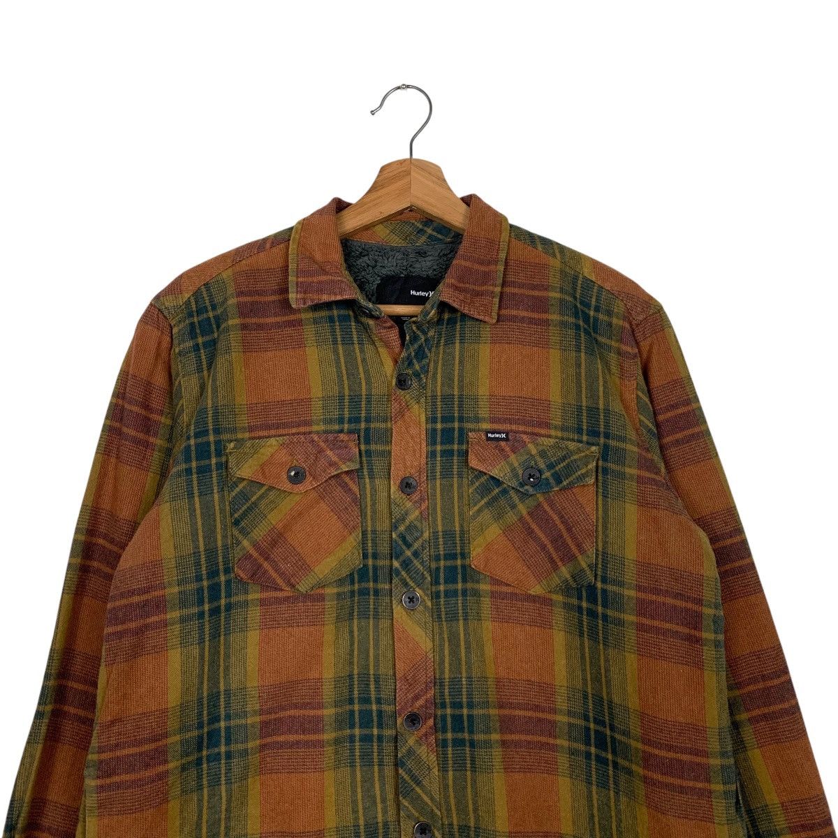 Hurley HURLEY Fleece Lined Checked Tartan Flannel #1843-C80 Size US S / EU 44-46 / 1 - 2 Thumbnail