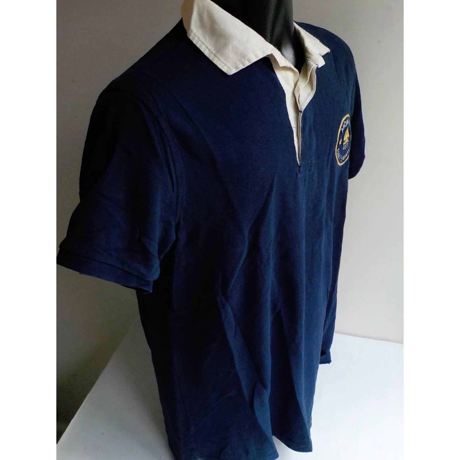 J.Crew J. Crew Polo Shirt Mens Cotton Navy/Ivory Montauk Fleet Regatta 100% Cotton Size MED Vintage Size US M / EU 48-50 / 2 - 4 Thumbnail