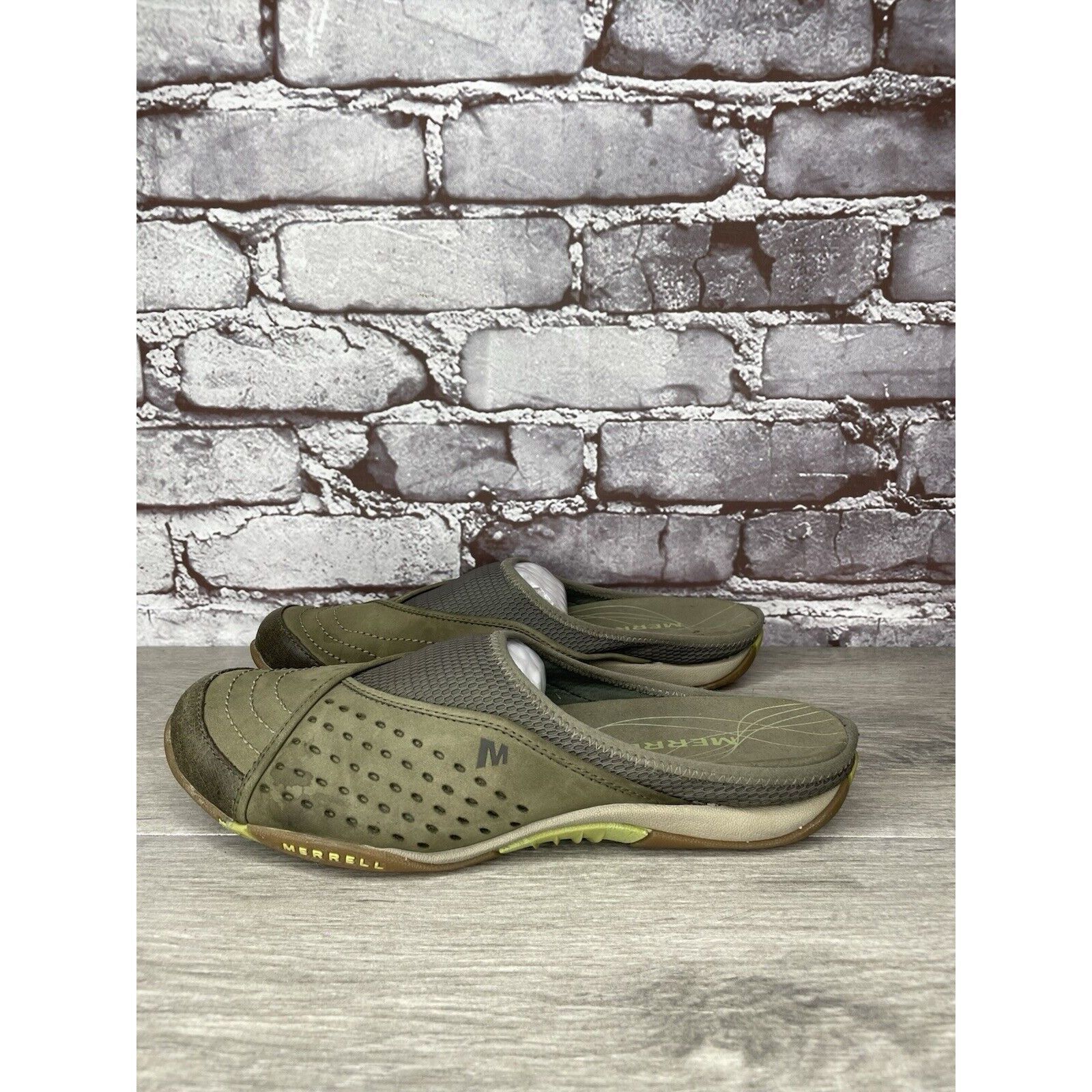 Merrell Merrell Rumba Moss Green Suede Leather Stretch Mesh Shoes Wo Size US 8 / IT 38 - 15 Thumbnail