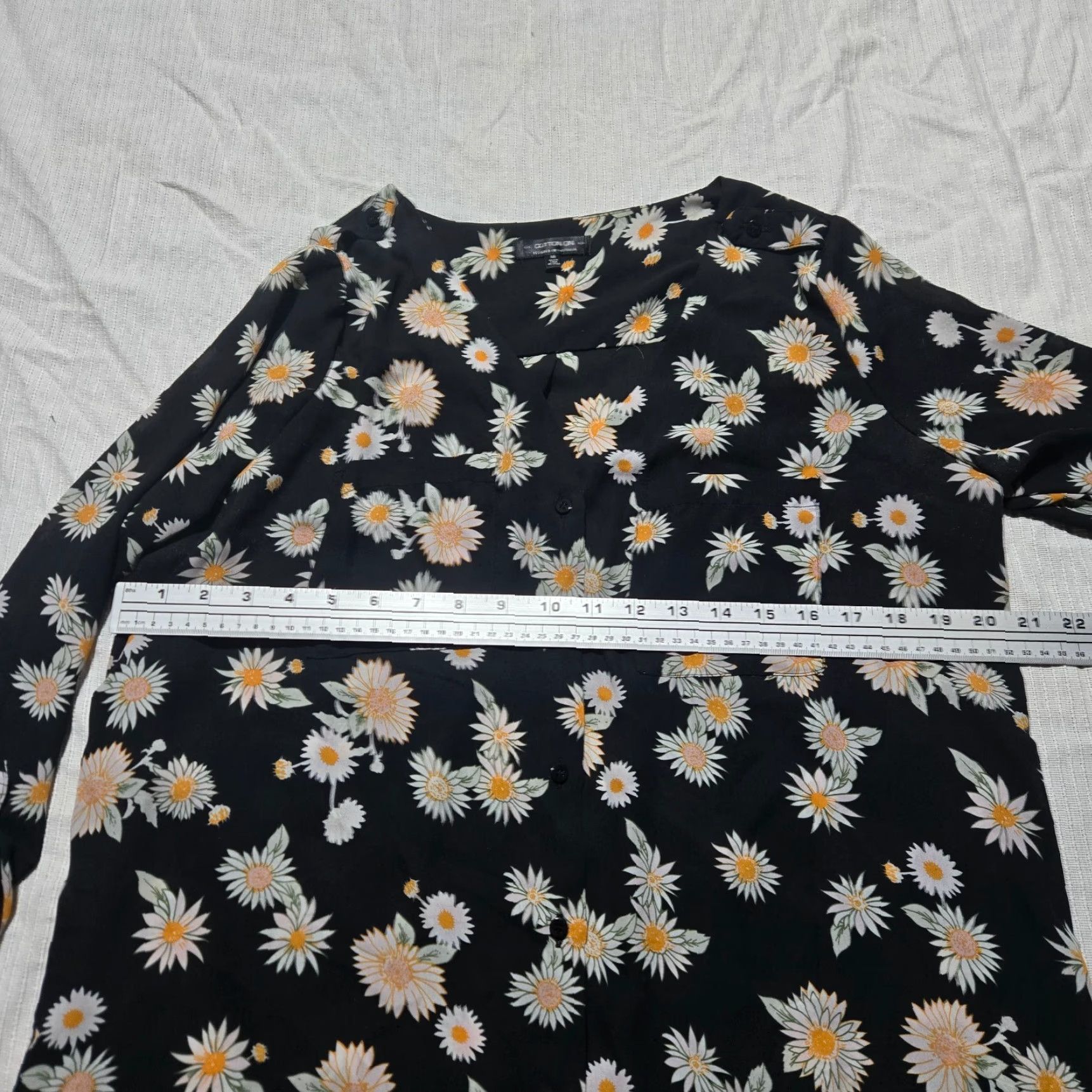Cotton On Cotton On Shirt Long Sleeve Button-Up Floral Print Black Medium Womens Size M / US 6-8 / IT 42-44 - 5 Thumbnail