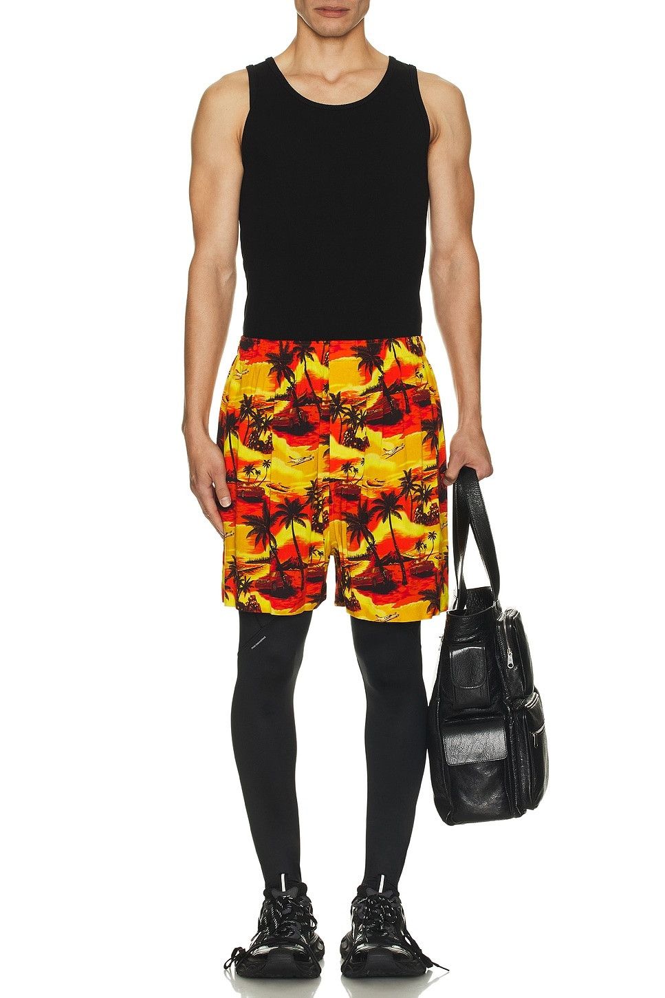 Balenciaga o1tr1nto1025 Hawaiian Car Pyjama Shorts in Multicolor Size US 30 / EU 46 - 4 Thumbnail
