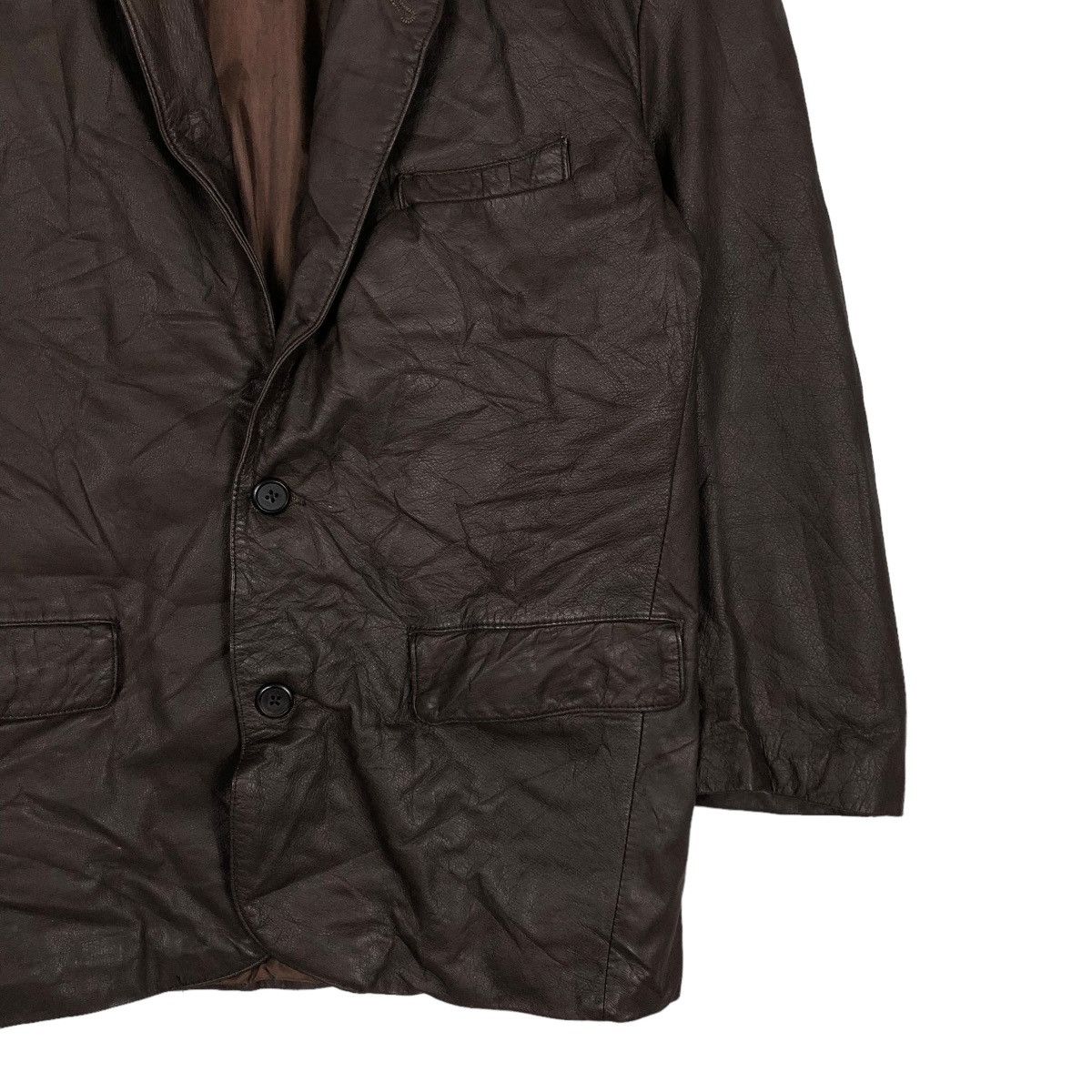 Japanese Brand 🔥VINTAGE GENUINE LEATHER JACKET BIG POCKET ISSEY MIYAKE Size US M / EU 48-50 / 2 - 7 Thumbnail