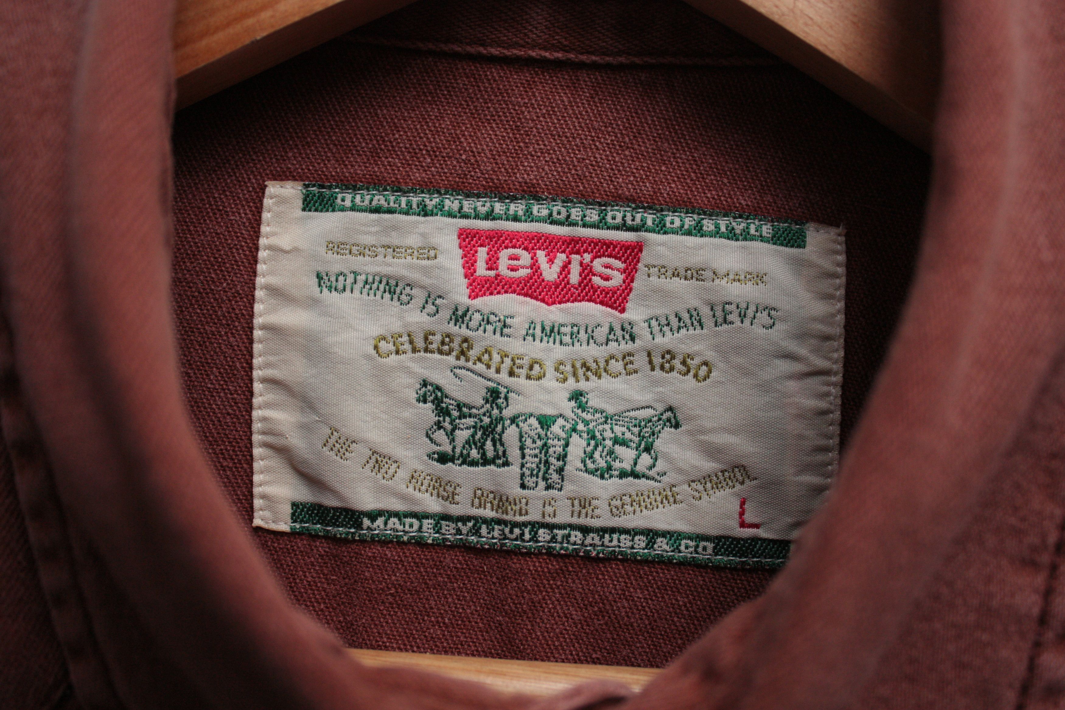 Levi's Levi's Vintage Brick Orange L/S Shirt Size US L / EU 52-54 / 3 - 5 Thumbnail
