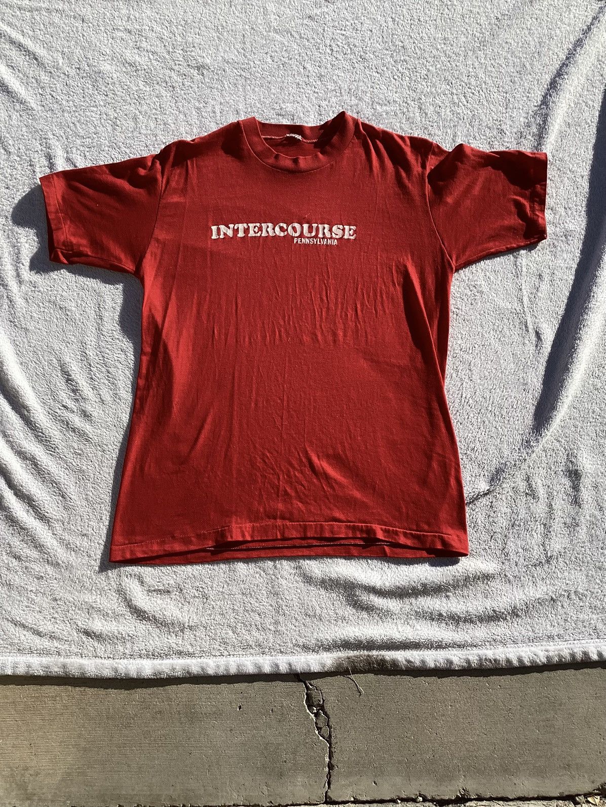 Hanes Vintage 70s/80s intercourse Pennsylvania single stitch USA T Size US L / EU 52-54 / 3 - 1 Thumbnail