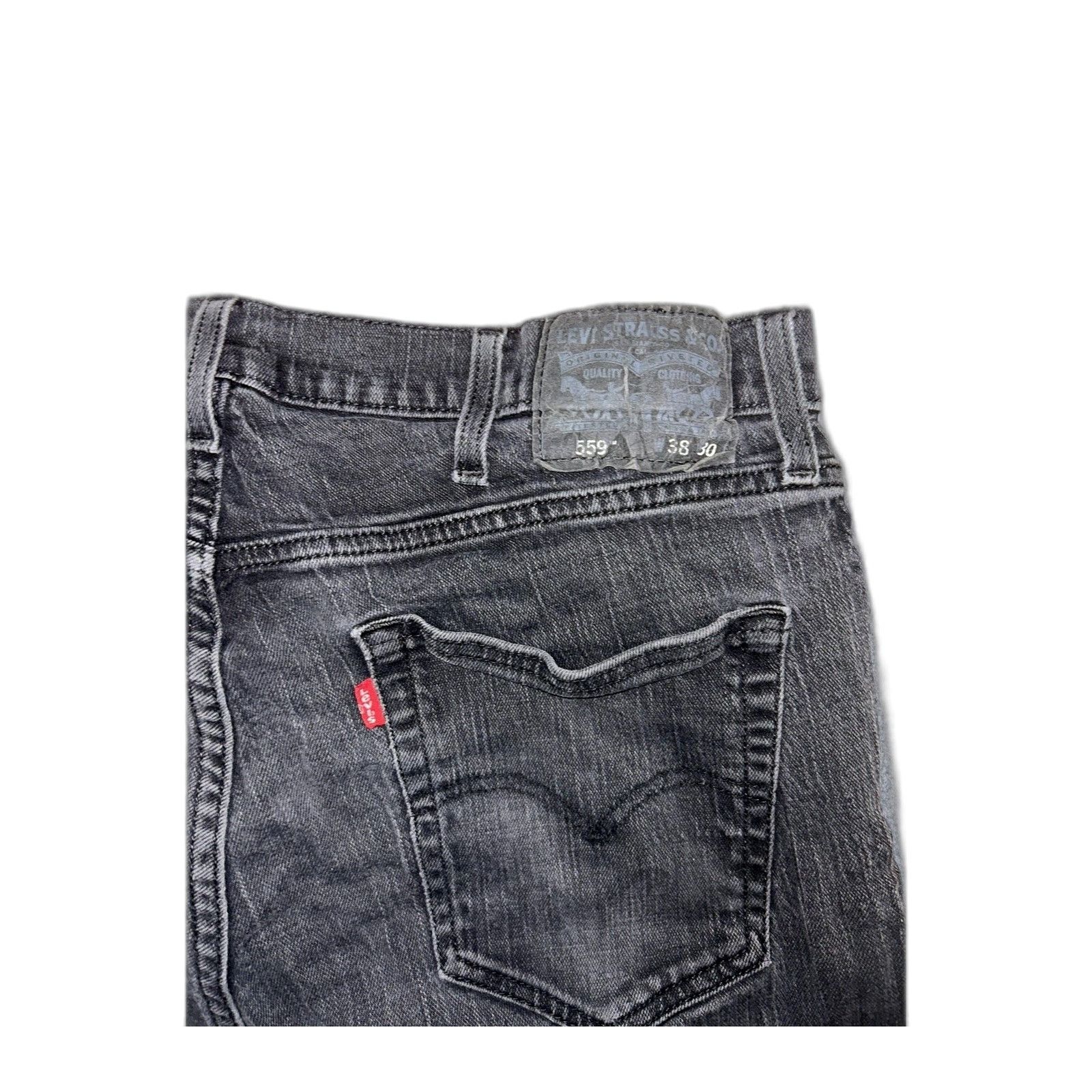 Levi's Levi's 559 Jeans Black Mens 38x30 Denim Stretch Fit Size US 38 / EU 54 - 4 Thumbnail