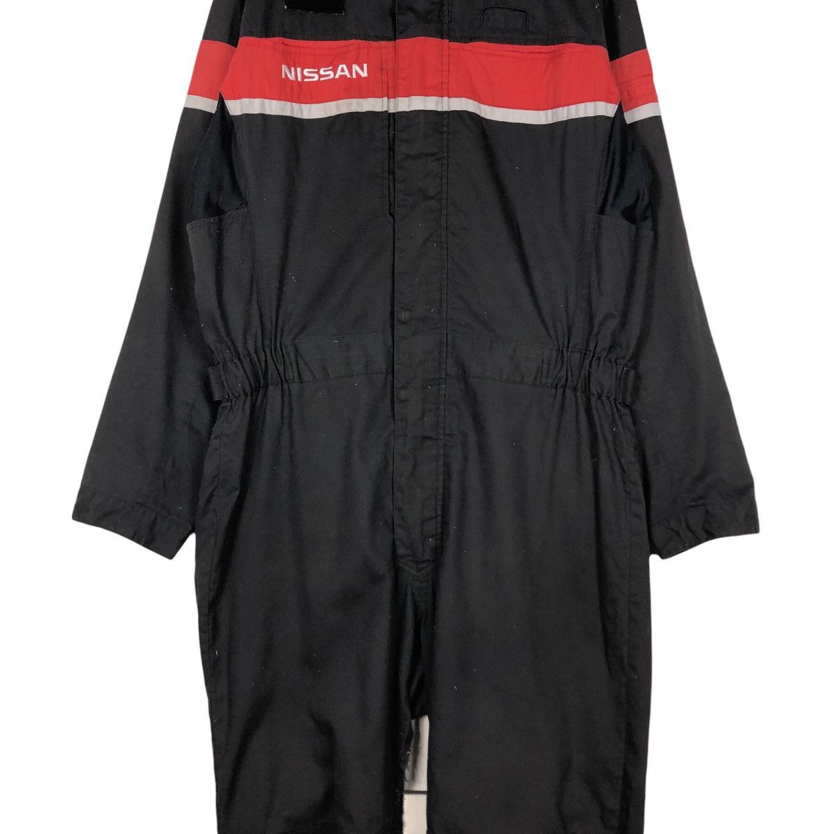 Japanese Brand 📌Vintage Overall Worker Racing Nissan Big Logo Spell Out Size US 38 / EU 54 - 6 Thumbnail