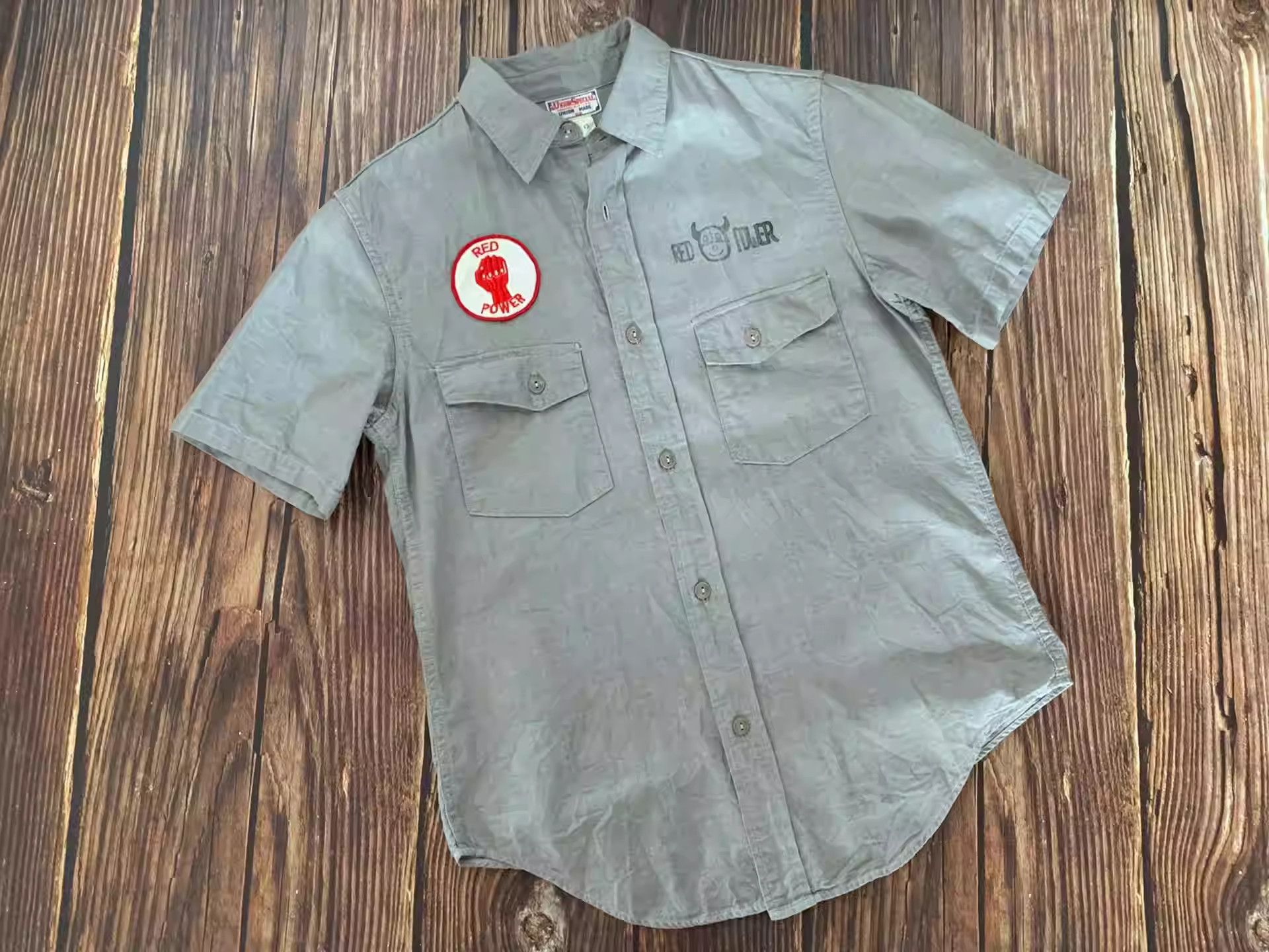 freewheelers red power short sleeve shirt
