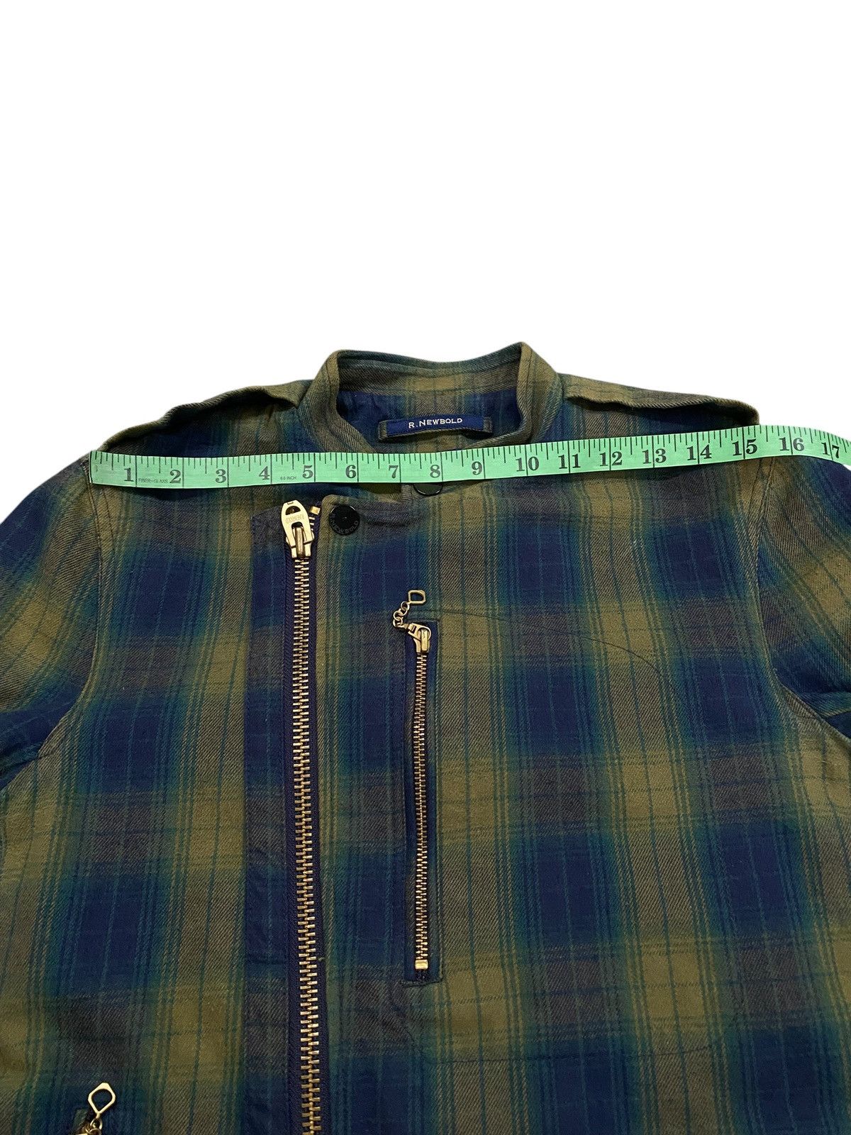 Japanese Brand × Paul Smith × R.Newbold Vintage R.Newbold Plaid Zipper Biker Jacket M Size Size US M / EU 48-50 / 2 - 16 Thumbnail