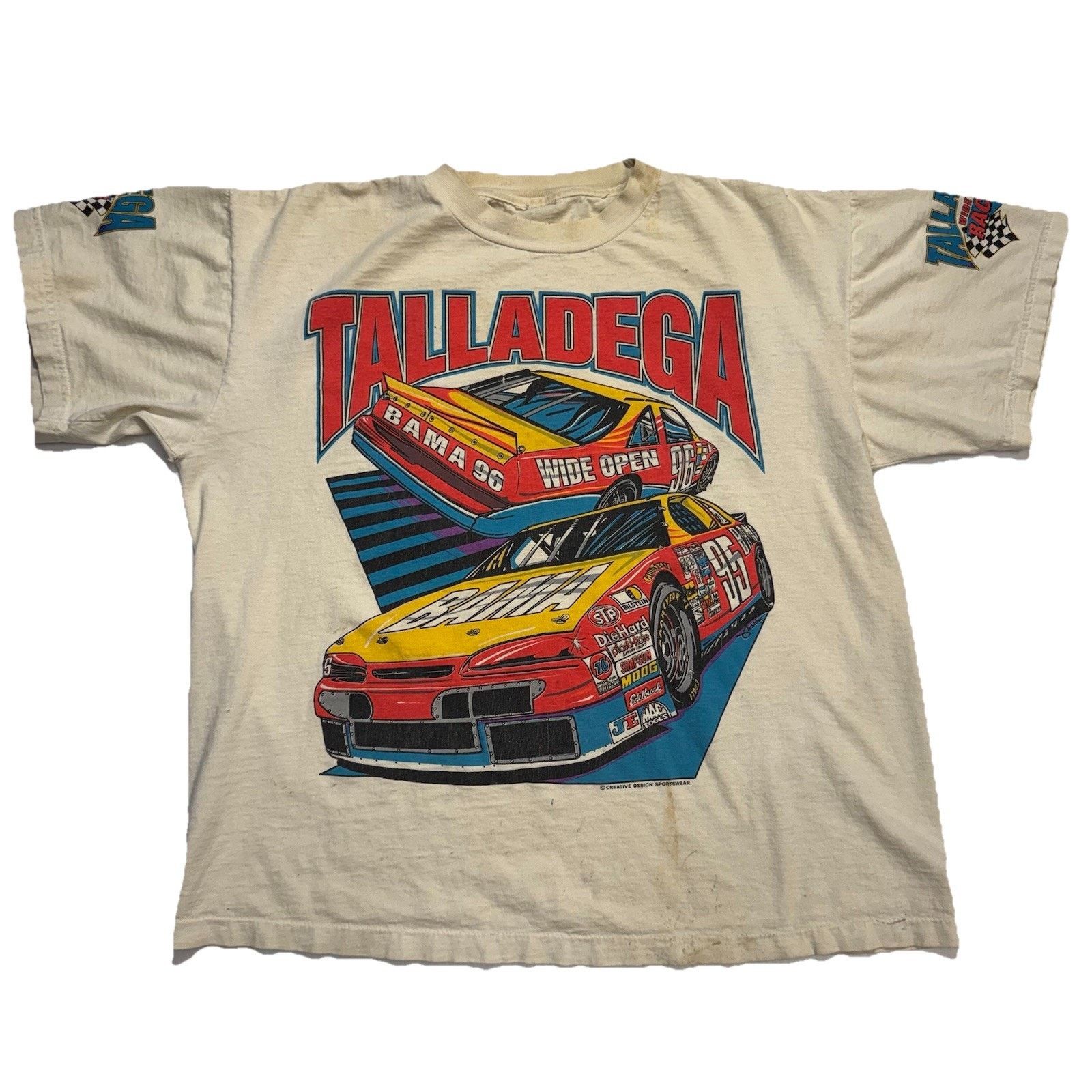 Jerzees Vintage 1996 TALLDEGA BAMA WIDE OPEN CAR NASCAR SHIRT Size US XL / EU 56 / 4 - 1 Thumbnail