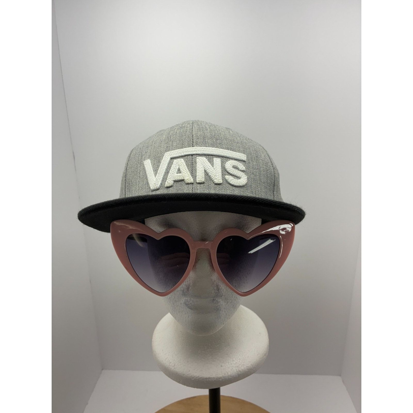 Vans Vans “Off the Wall” Snapback Hat Gray Black Wool Blend Size ONE SIZE - 2 Thumbnail