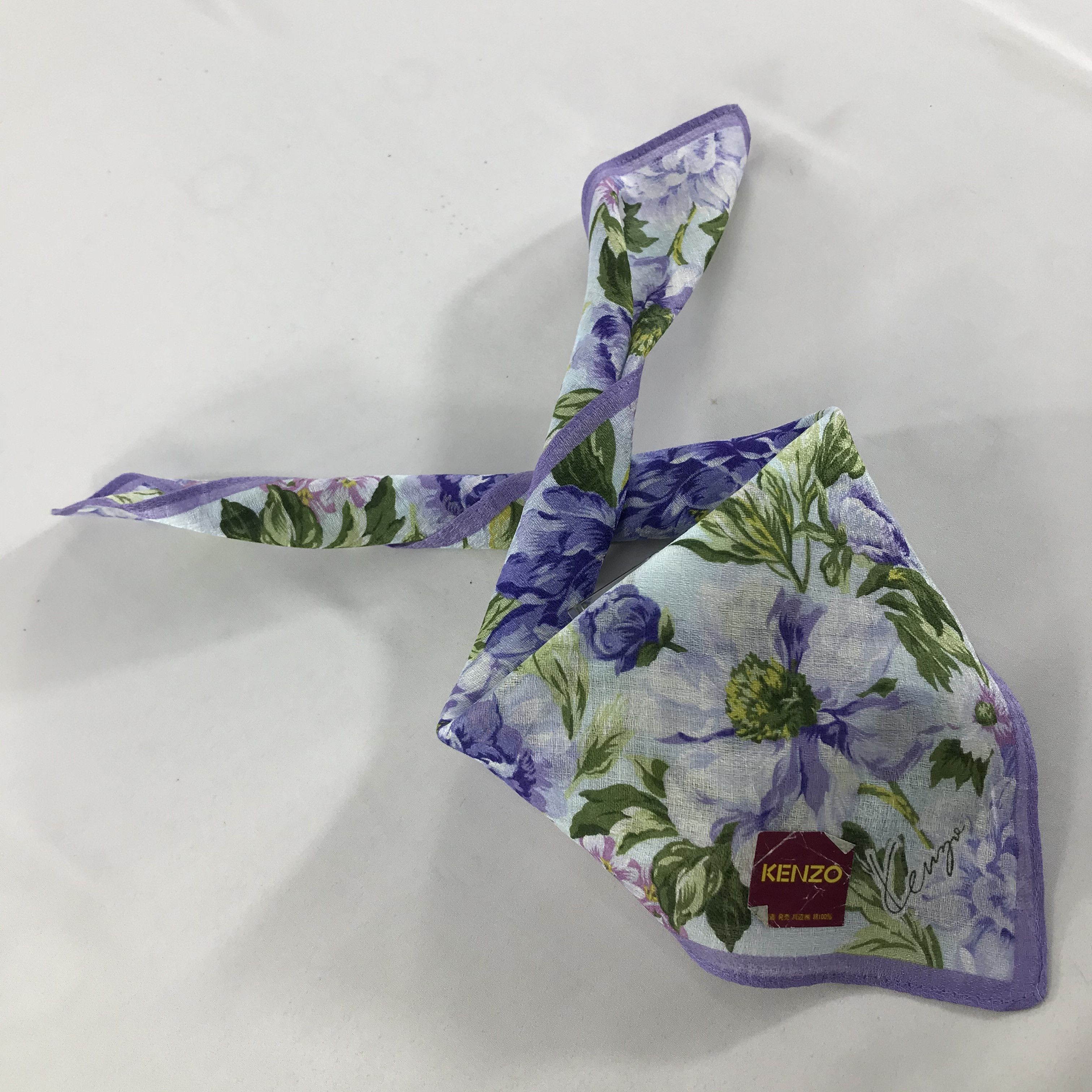 Kenzo × Vintage Kenzo Bandana / Handkerchief / Neckerchief - S1251 Size ONE SIZE - 4 Thumbnail
