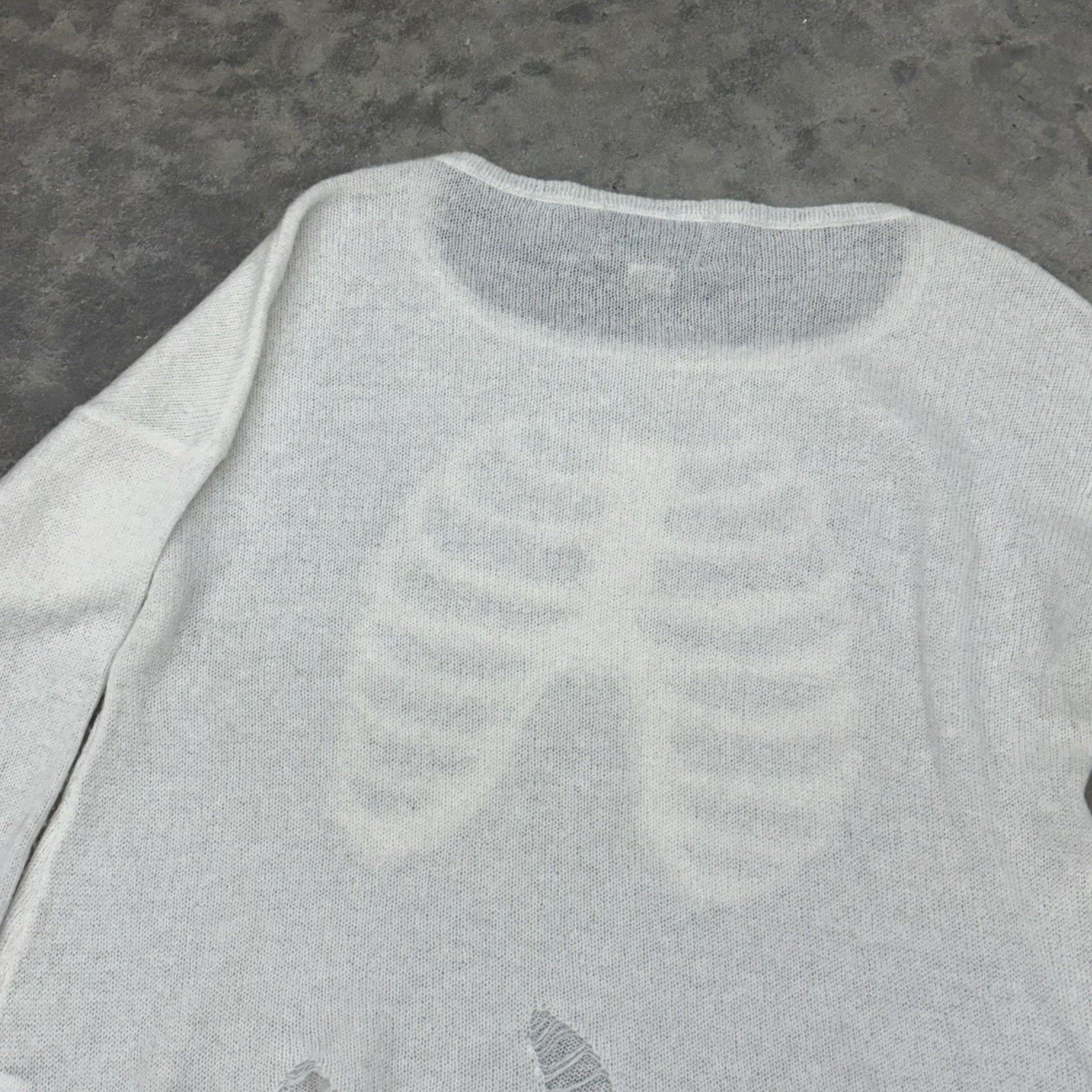 Wildfox Wildfox White Label Skeleton Sequin Distressed Knit Sweater Size S / US 4 / IT 40 - 7 Thumbnail