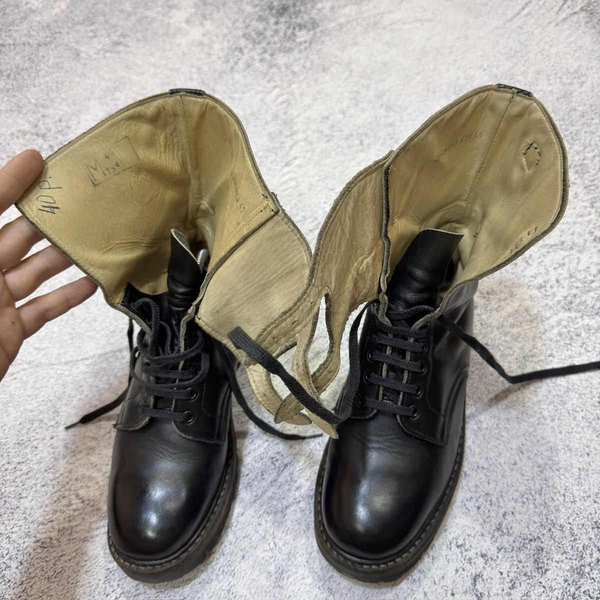 Handmade × Vintage Vintage Army Boots Italy Pirelli 90s US8 UK7 EU41 26cm Size US 8 / EU 41 - 14 Thumbnail