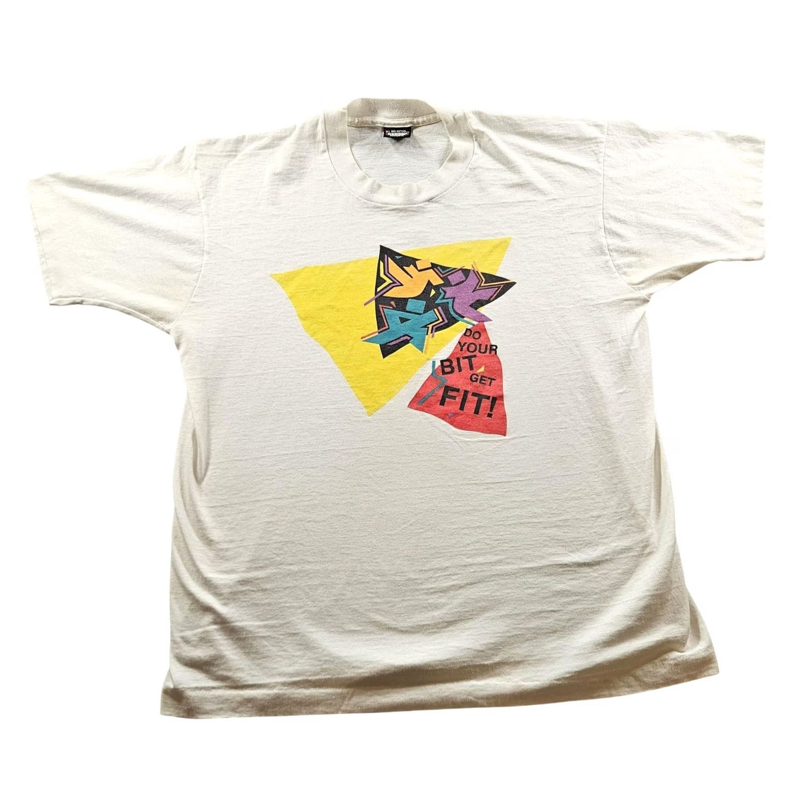 Vintage VINTAGE Hurley Wellness Program Shirt Mens XL White Do Your Bit Get Fit 90s USA Size US XL / EU 56 / 4 - 2 Thumbnail