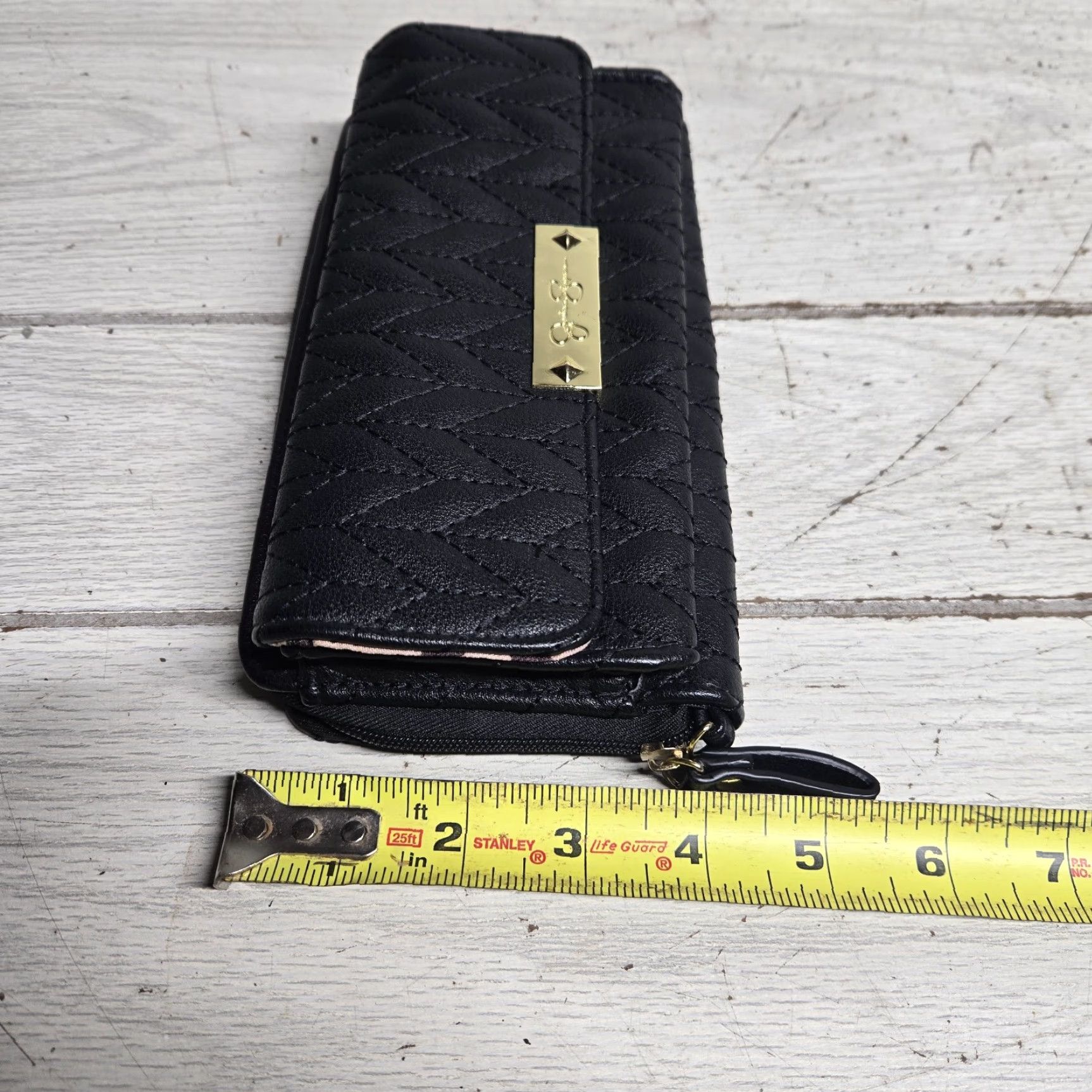 Jessica Simpson Jessica Simpson Wallet Black Faux Leather Snap Clutch Organizer One Size Women Wallet Size ONE SIZE - 7 Thumbnail