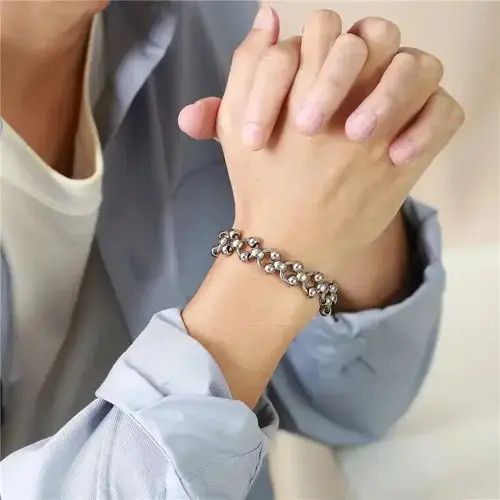 Jewelry Ball Bead Link Bracelet Size ONE SIZE - 4 Thumbnail
