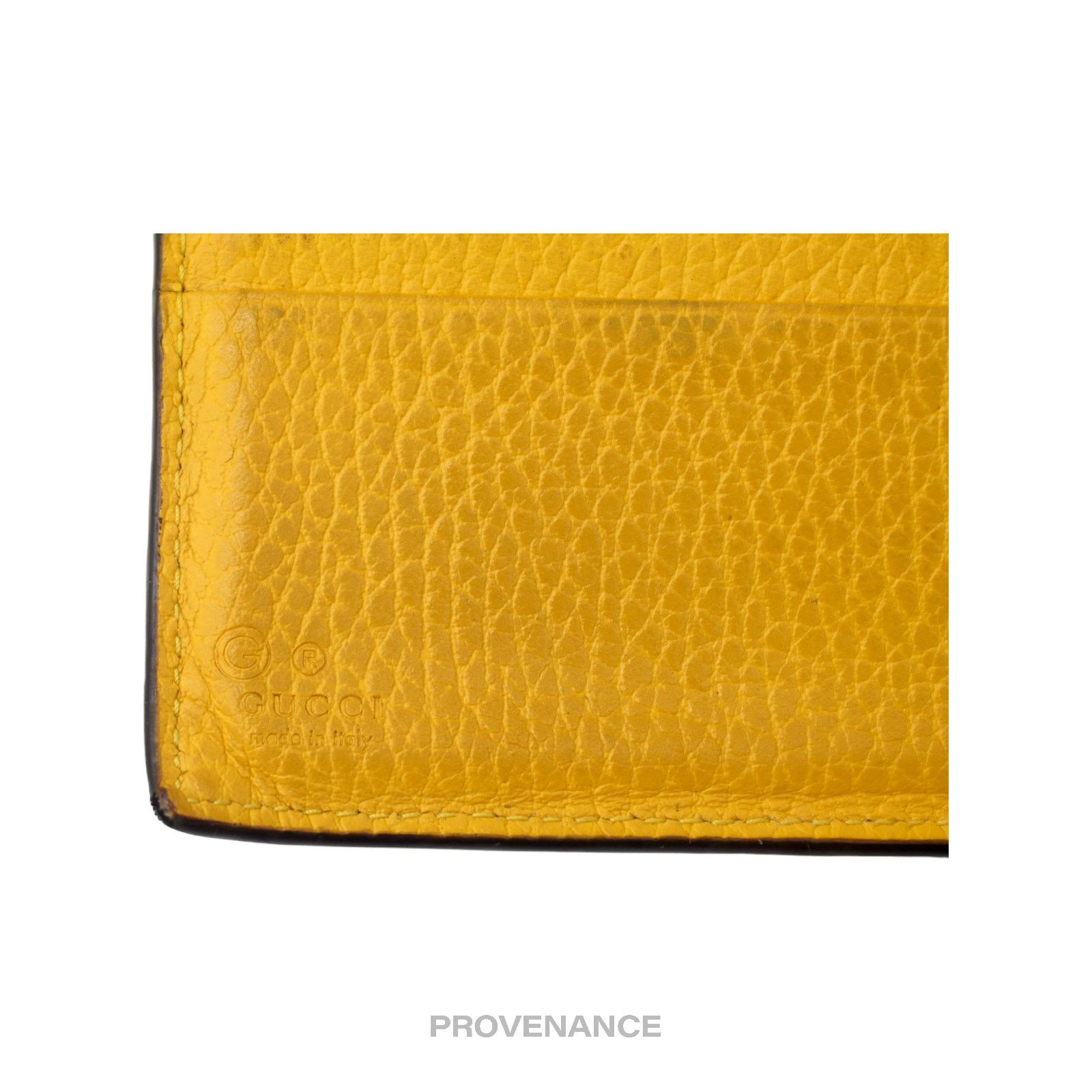 Gucci 🔴 Gucci GG Logo Bifold Wallet - Black Yellow Leather Size ONE SIZE - 3 Thumbnail