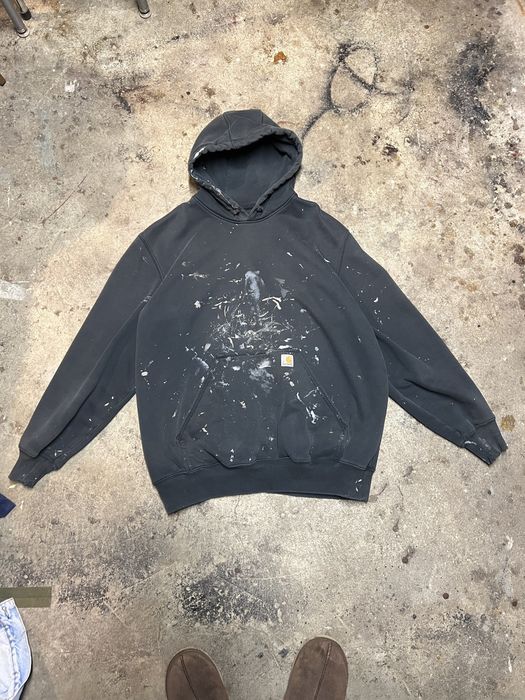 Vintage Vintage 90 s Carhartt Black Painter Hoodie Helmut Lang