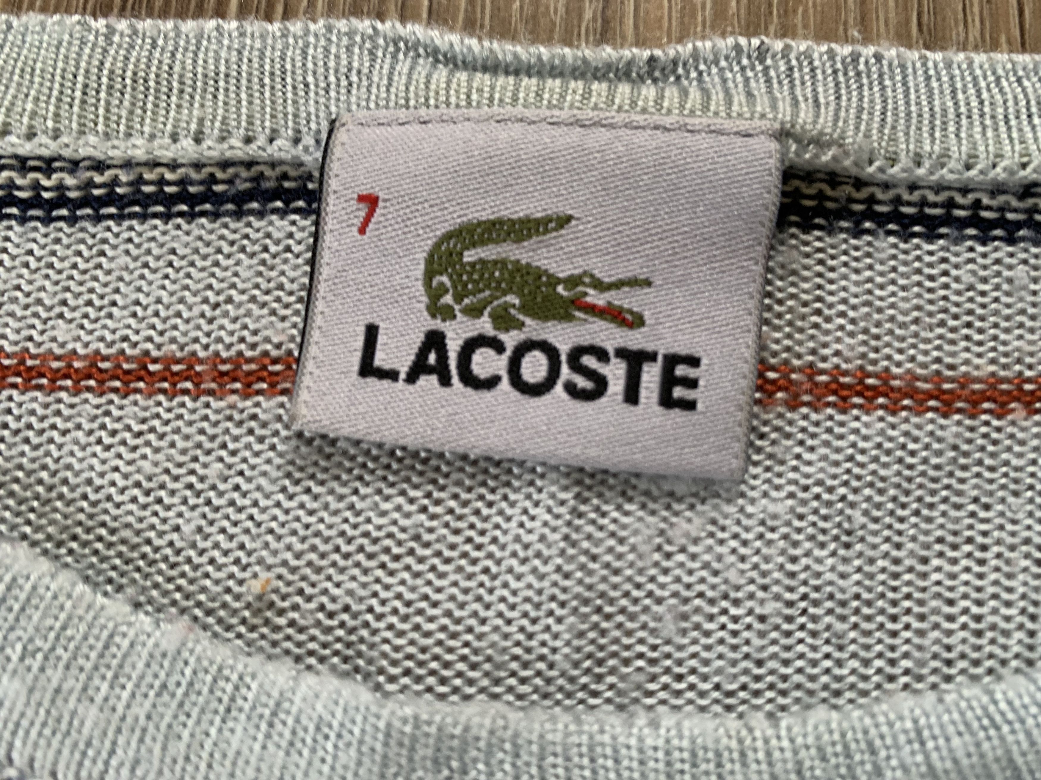Lacoste × Vintage Vintage Lacoste Stripe Cotton T-Shirt Size US XL / EU 56 / 4 - 7 Thumbnail