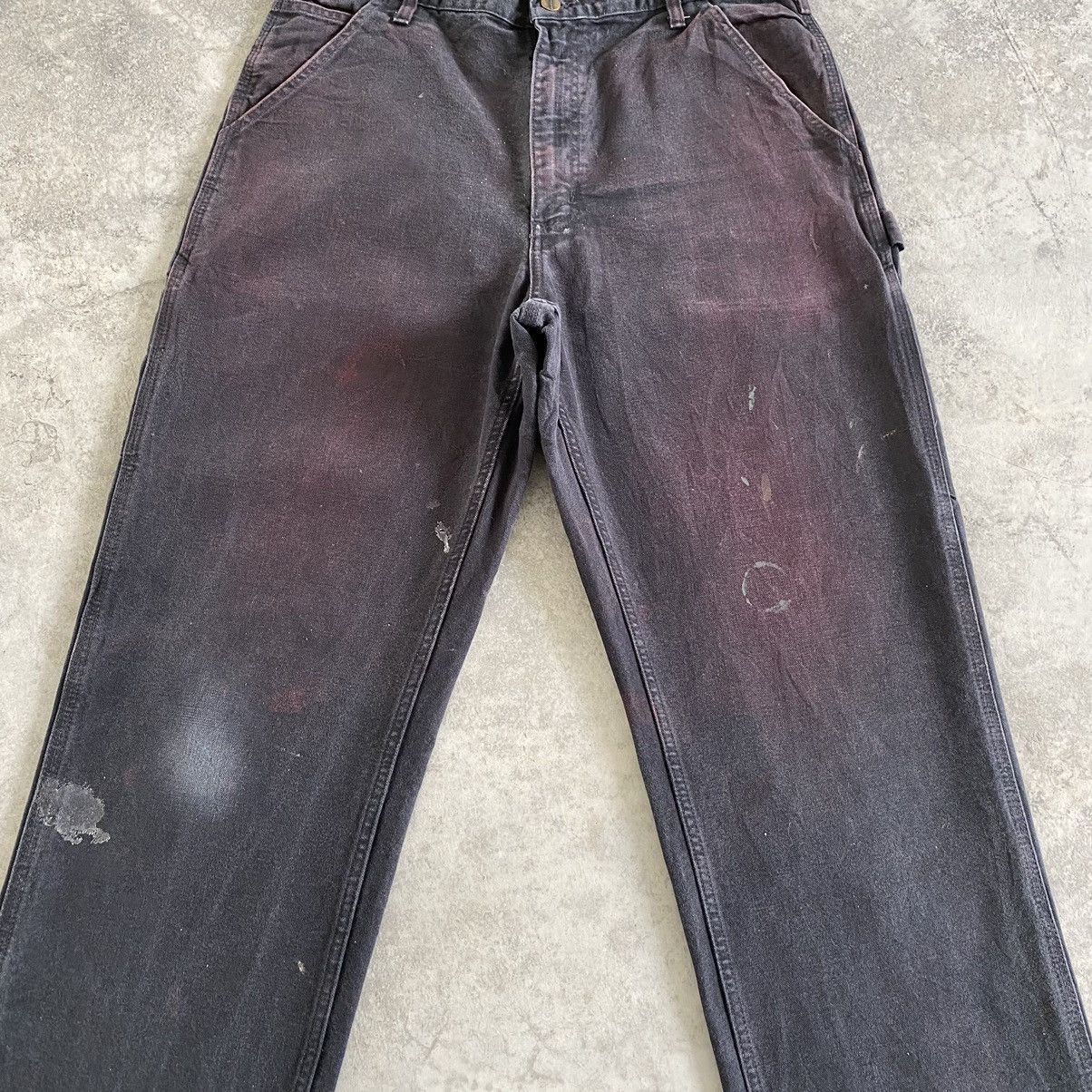 Carhartt Trashed VTG Carhartt Faded Dirty Carpenter Workwear Pants Size US 33 - 4 Thumbnail