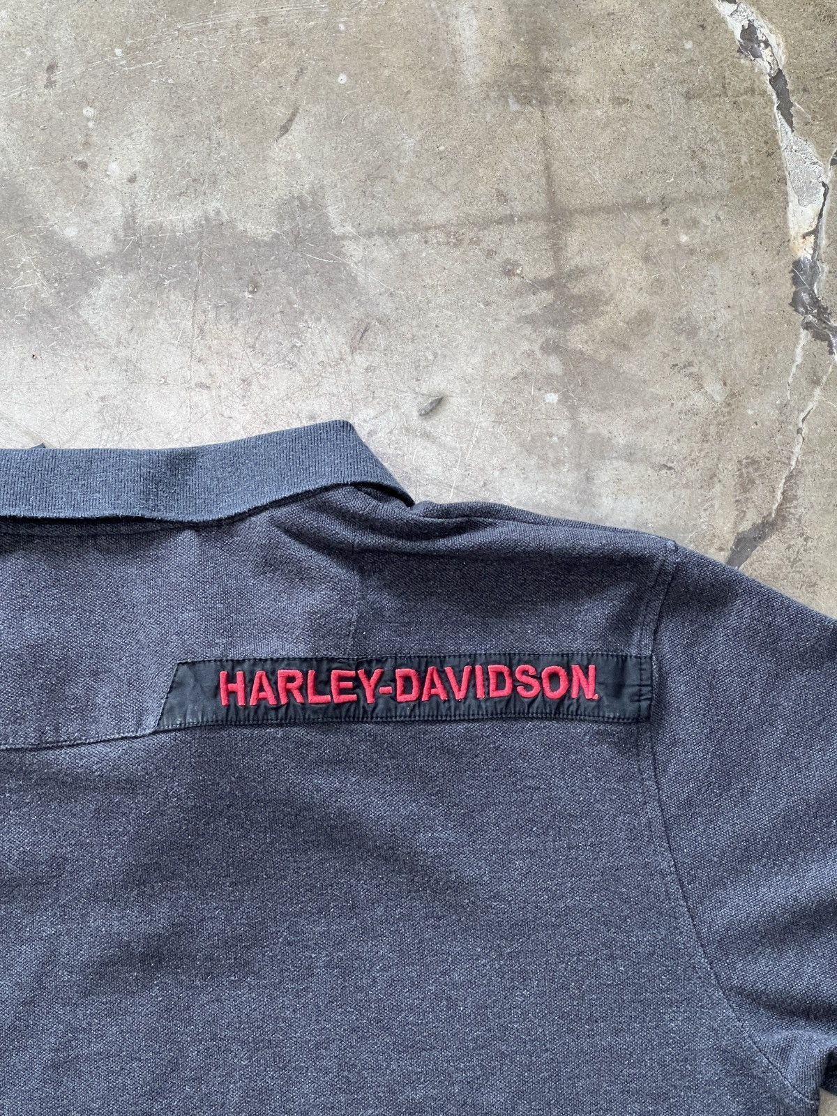 Harley Davidson × Vintage Vintage Harley Davidson Y2K Affliction Style Polo Large Size US L / EU 52-54 / 3 - 5 Thumbnail