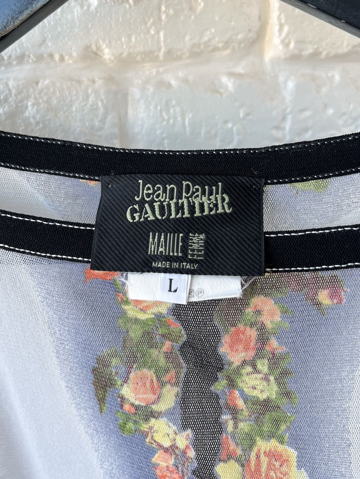 Jean Paul Gaultier Jean Paul Gaultier JPG Mesh Floral Printed Top Size L / US 10 / IT 46 - 5 Thumbnail