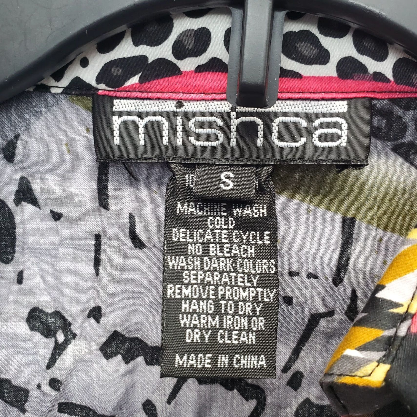 Vintage Mishca Womens Size S Multi Leopard Print Collared Tie Waist Open Front Mini Dress - Casual, Party/Cocktail Size S / US 4 / IT 40 - 4 Thumbnail