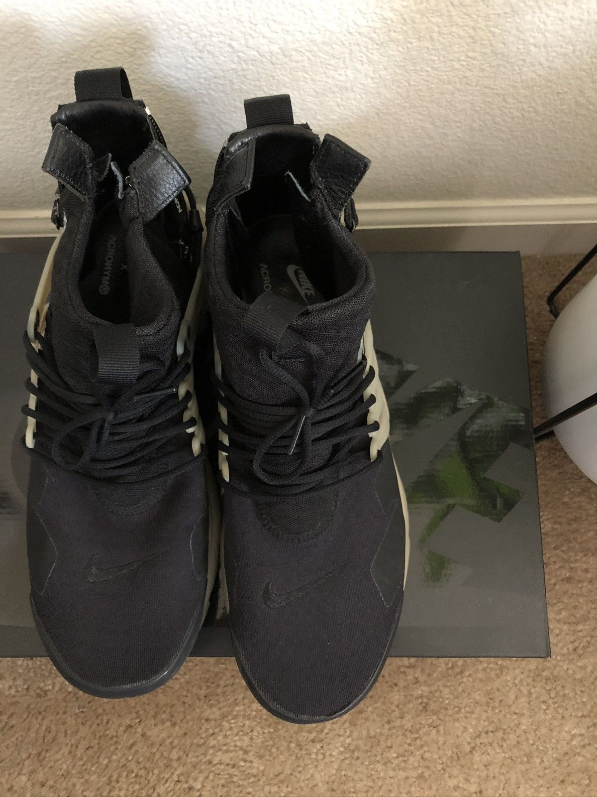 Acronym × Nike NIKE x ACRONYM Air Presto Mid "Black/Bamboo" Size US 10.5 / EU 43-44 - 4 Thumbnail