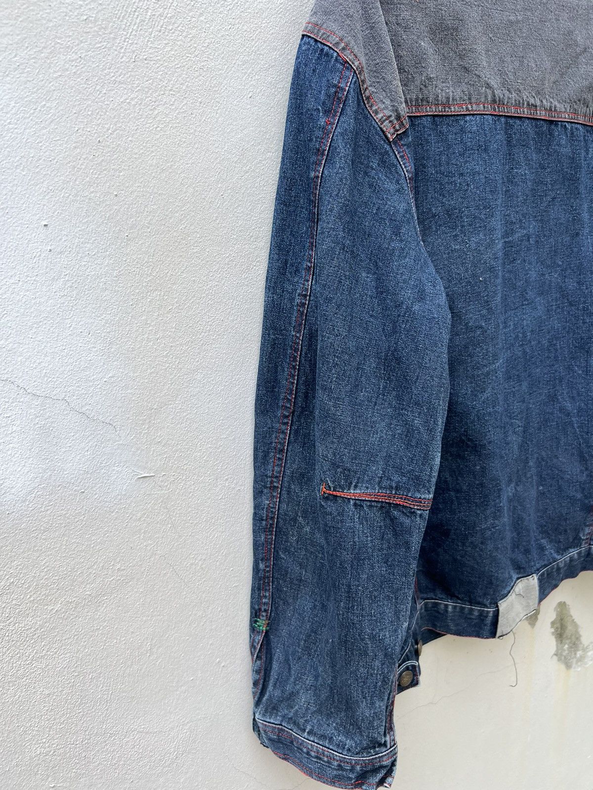 Marithe + Francois Girbaud Vintage MFG Distressed Oversized Denim Jacket Size US XL / EU 56 / 4 - 20 Thumbnail