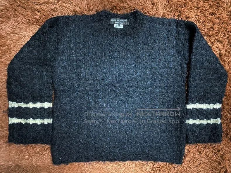 Comme Des Garcons Striped Mohair Sweater .